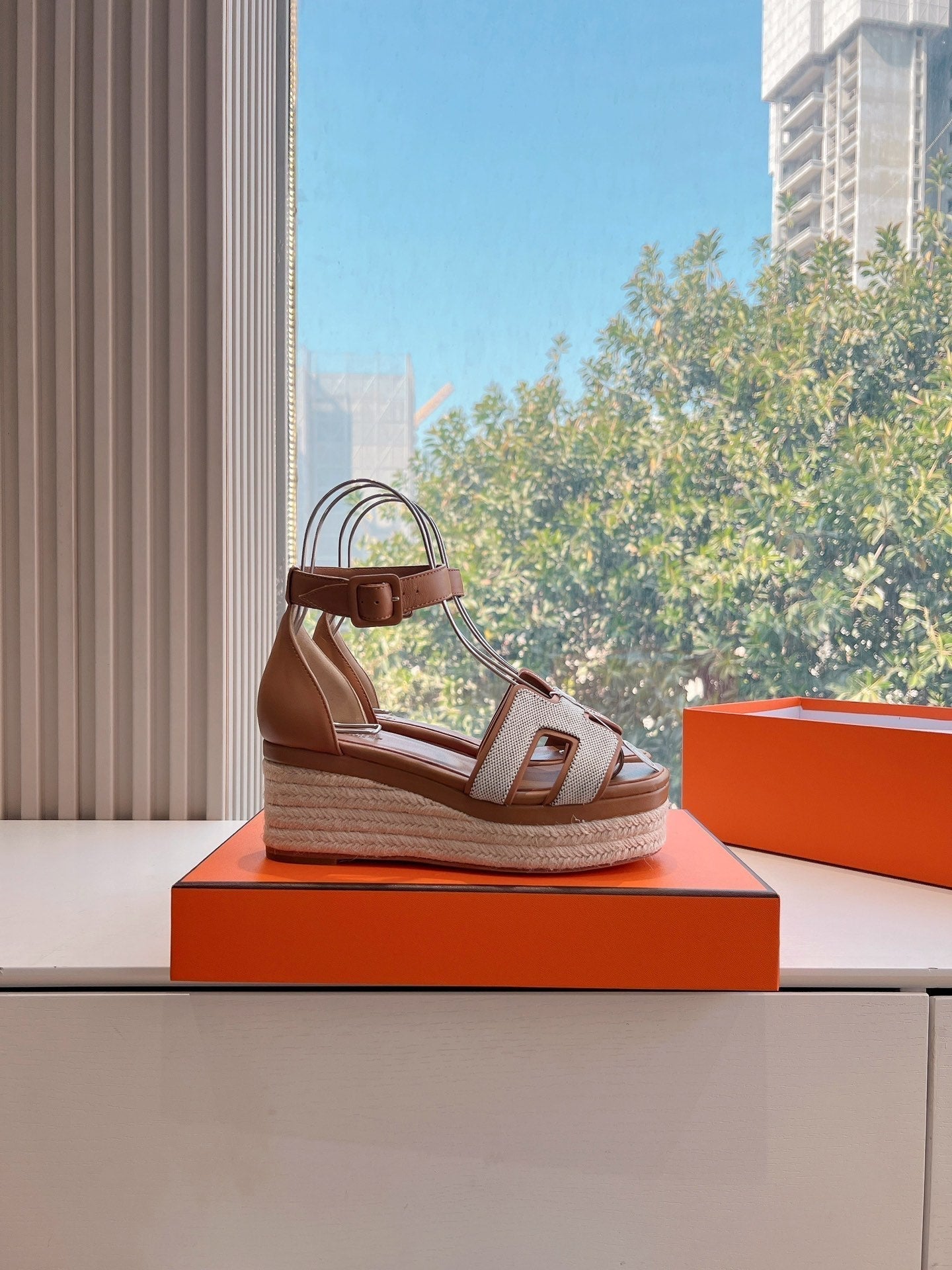 HM 25C Elda espadrille Denim and Goatskin