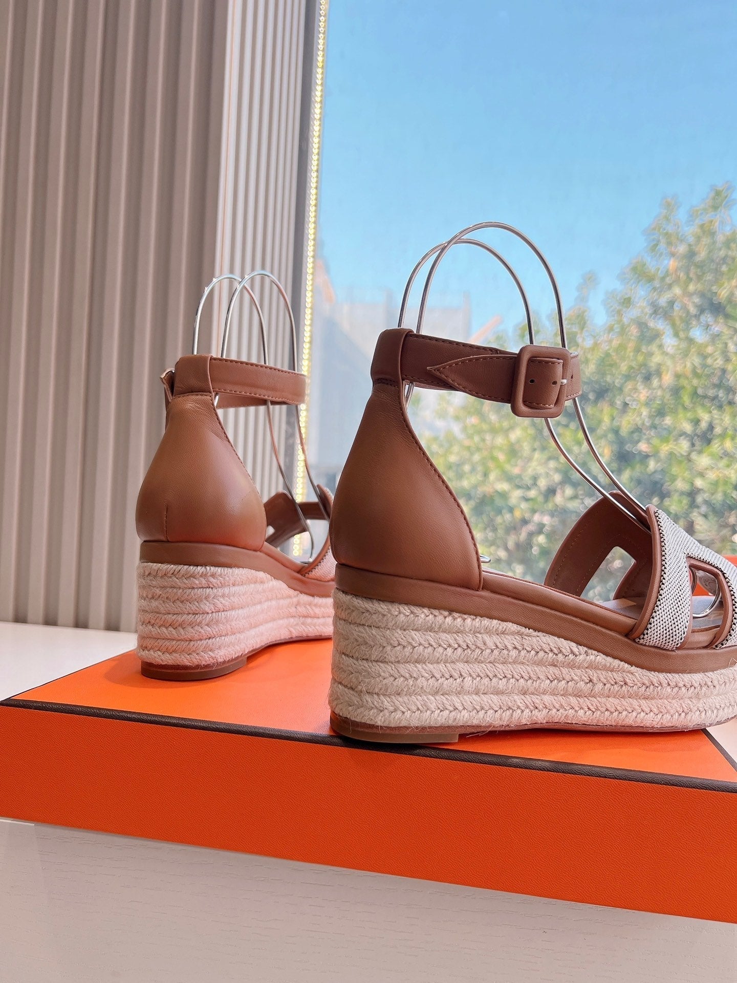 HM 25C Elda espadrille Denim and Goatskin