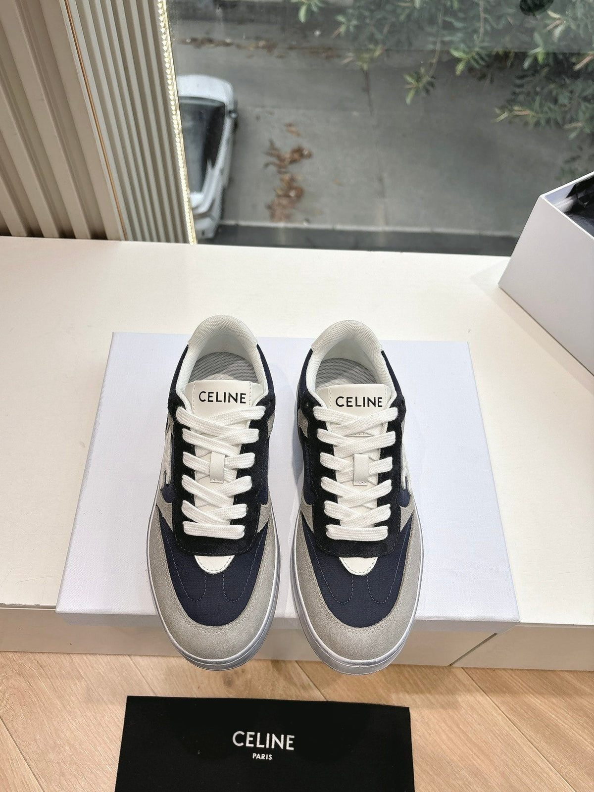 CELINE Sneaker Blue Gray Suede 285895