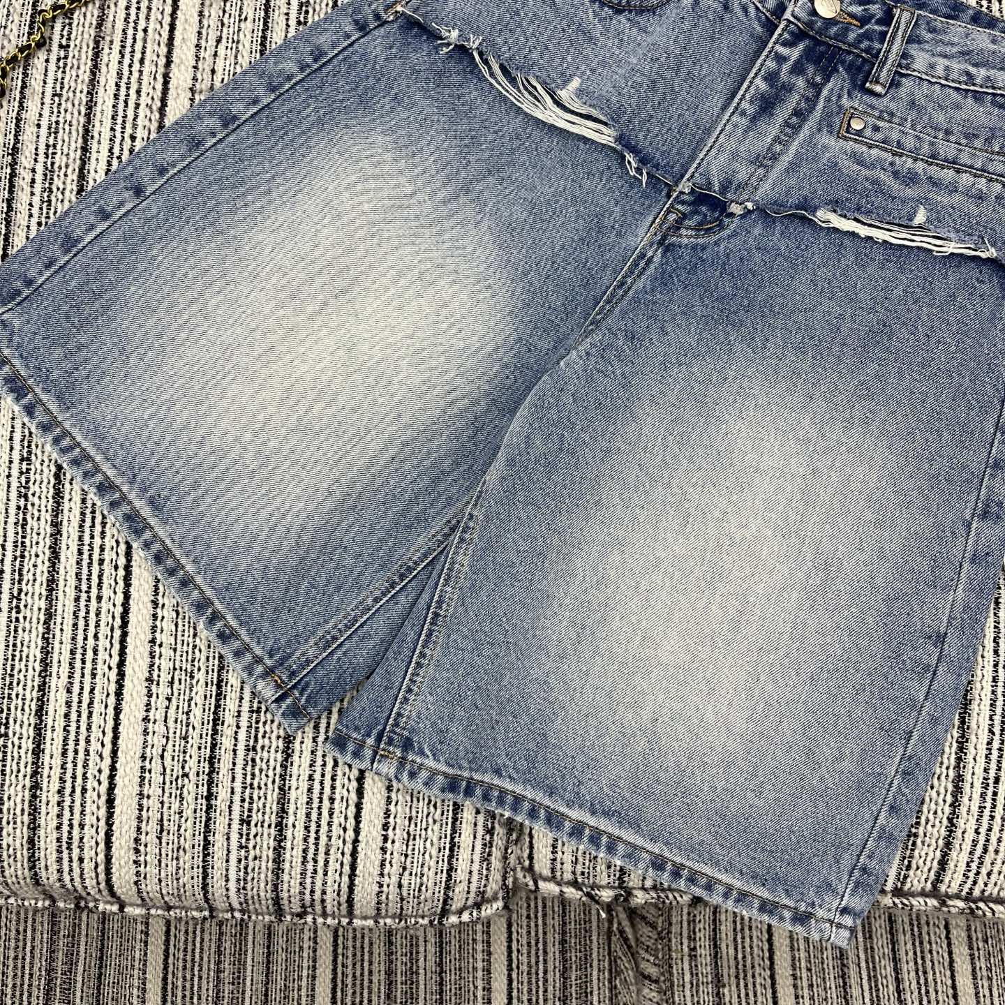 Prada 2026 Short Jean Light Blue Cotton 650231
