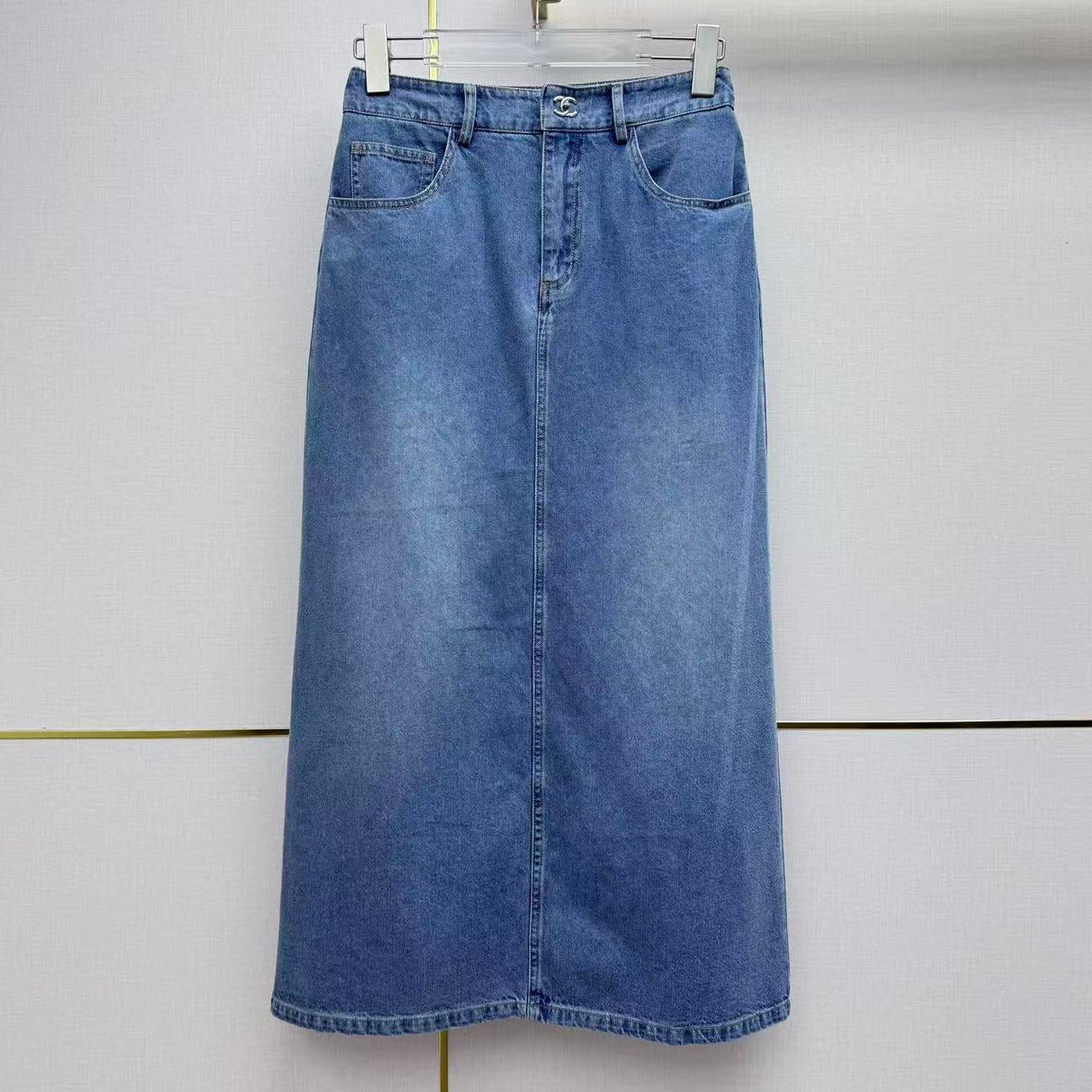 Chanel 2026 Denim Skirt Blue Cotton 389409