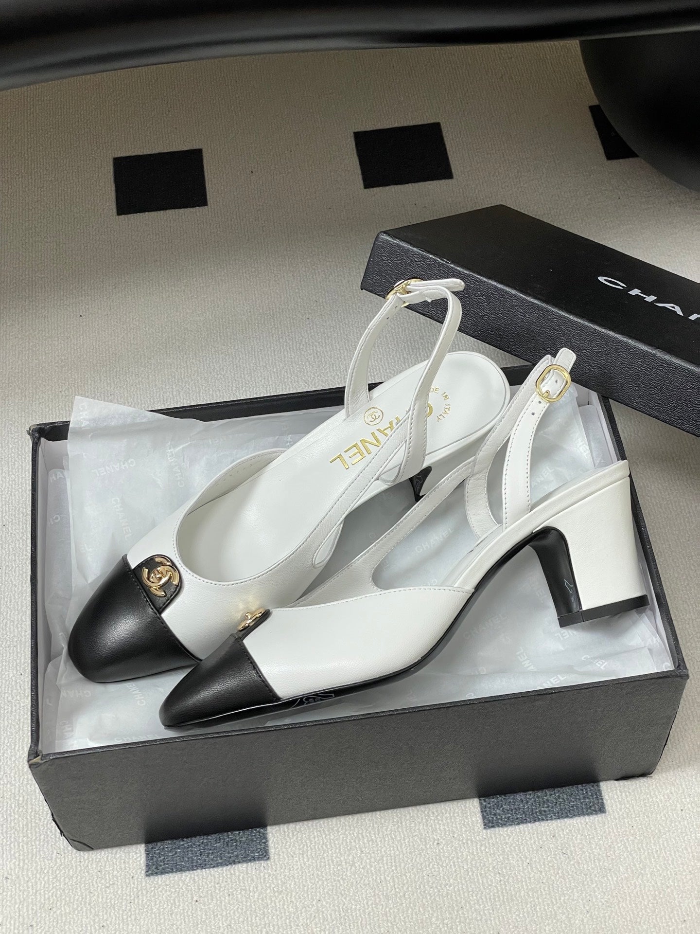 Chanel 25 Slingback 50mm Lambskin