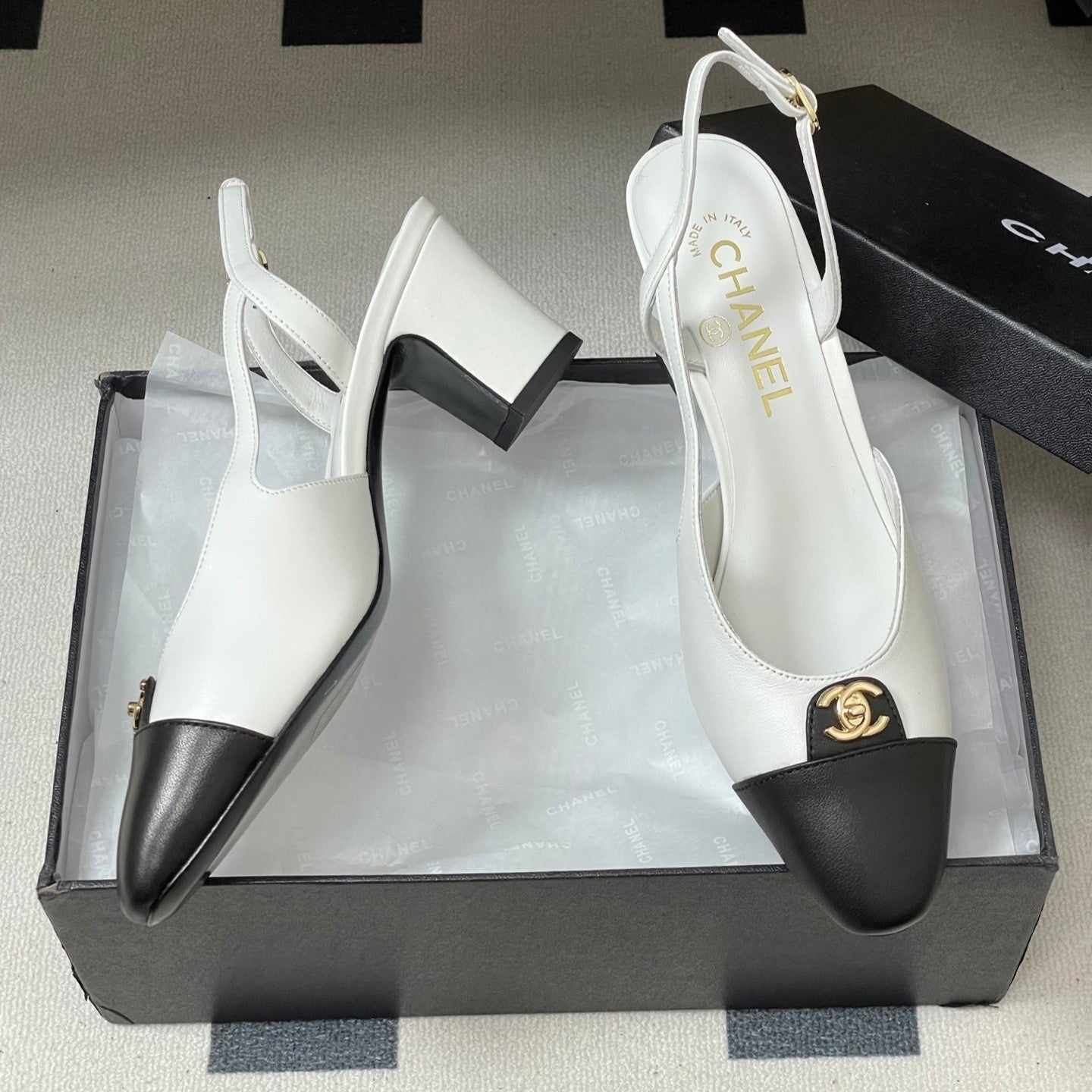 Chanel 25 Slingback 50mm Lambskin