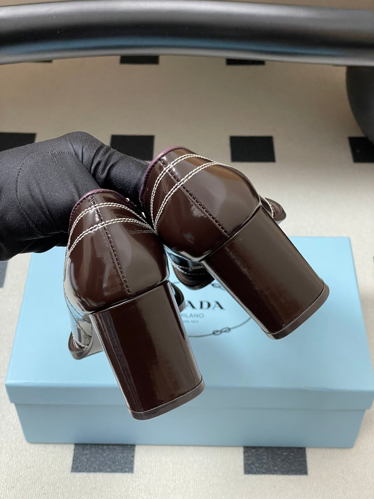 PRA 26SS Pump 70 Chocolate Brown Cowhide 593842