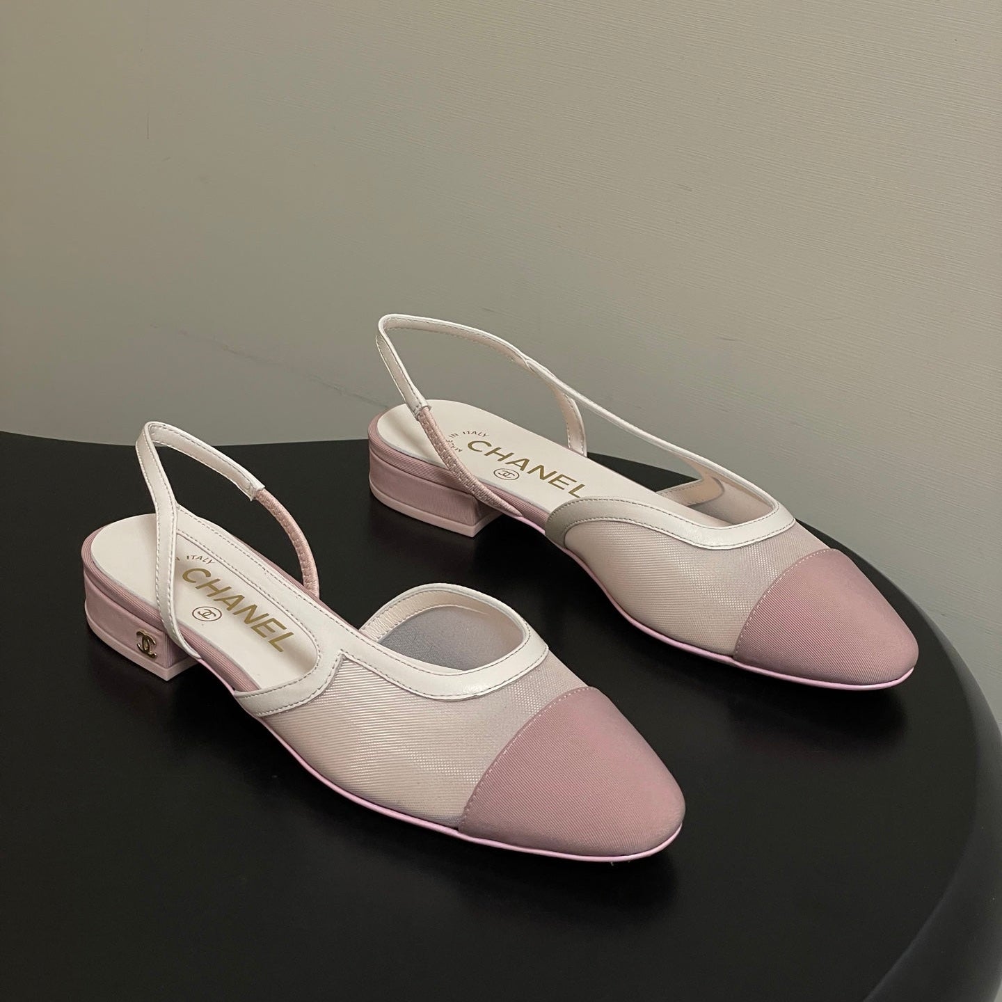 CC 26s Slingback 20mm Mesh Fabric Sheepskin