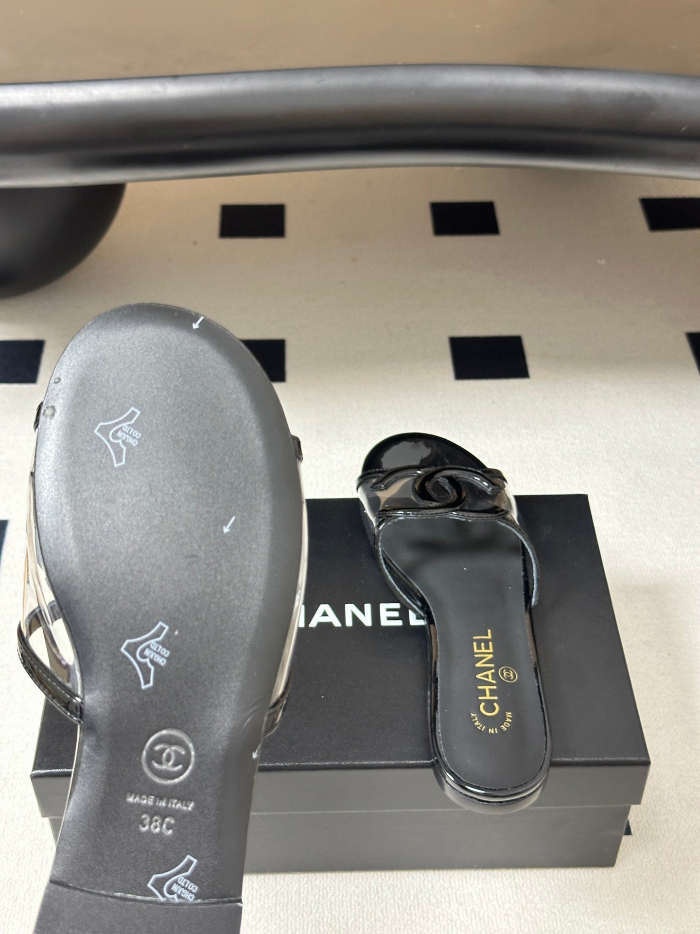 Chanel 2026 Flat Sandals Plastic Sheepskin 834675