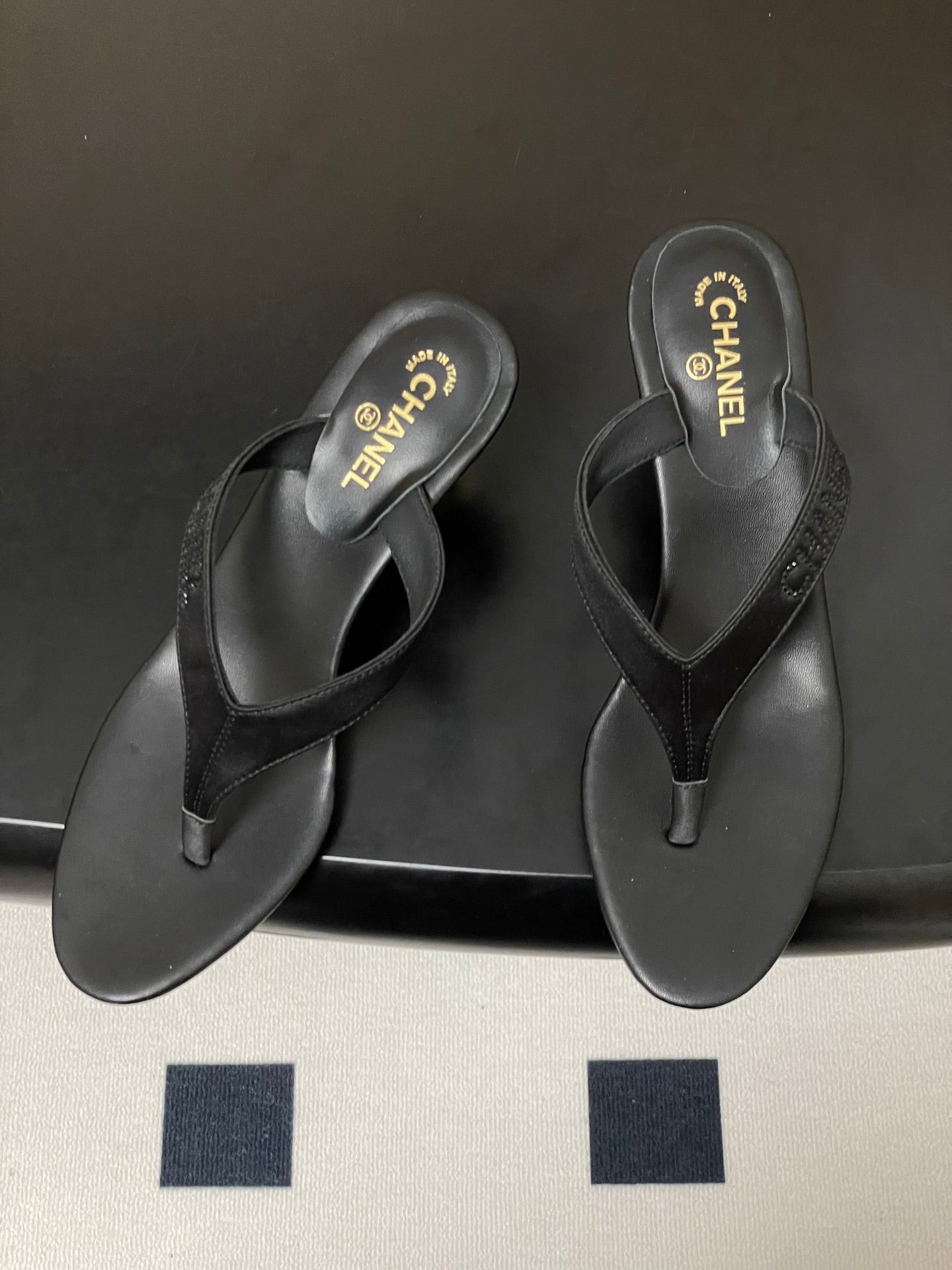 Chanel 2026 High-Heeled Flip-Flops Leather Sheepskin 834697