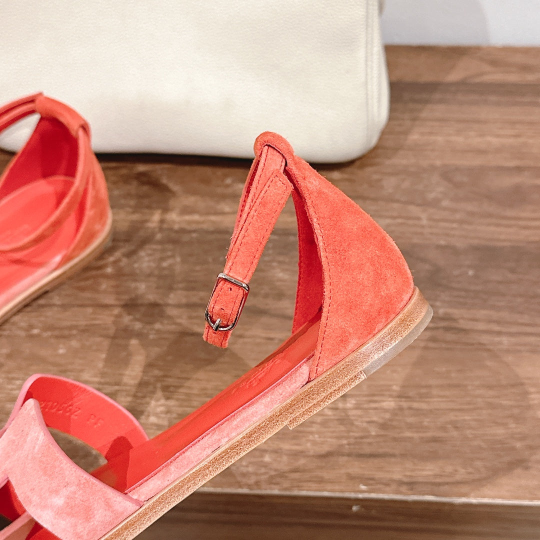 HM Santorini Sandals Red Cowhide 312583