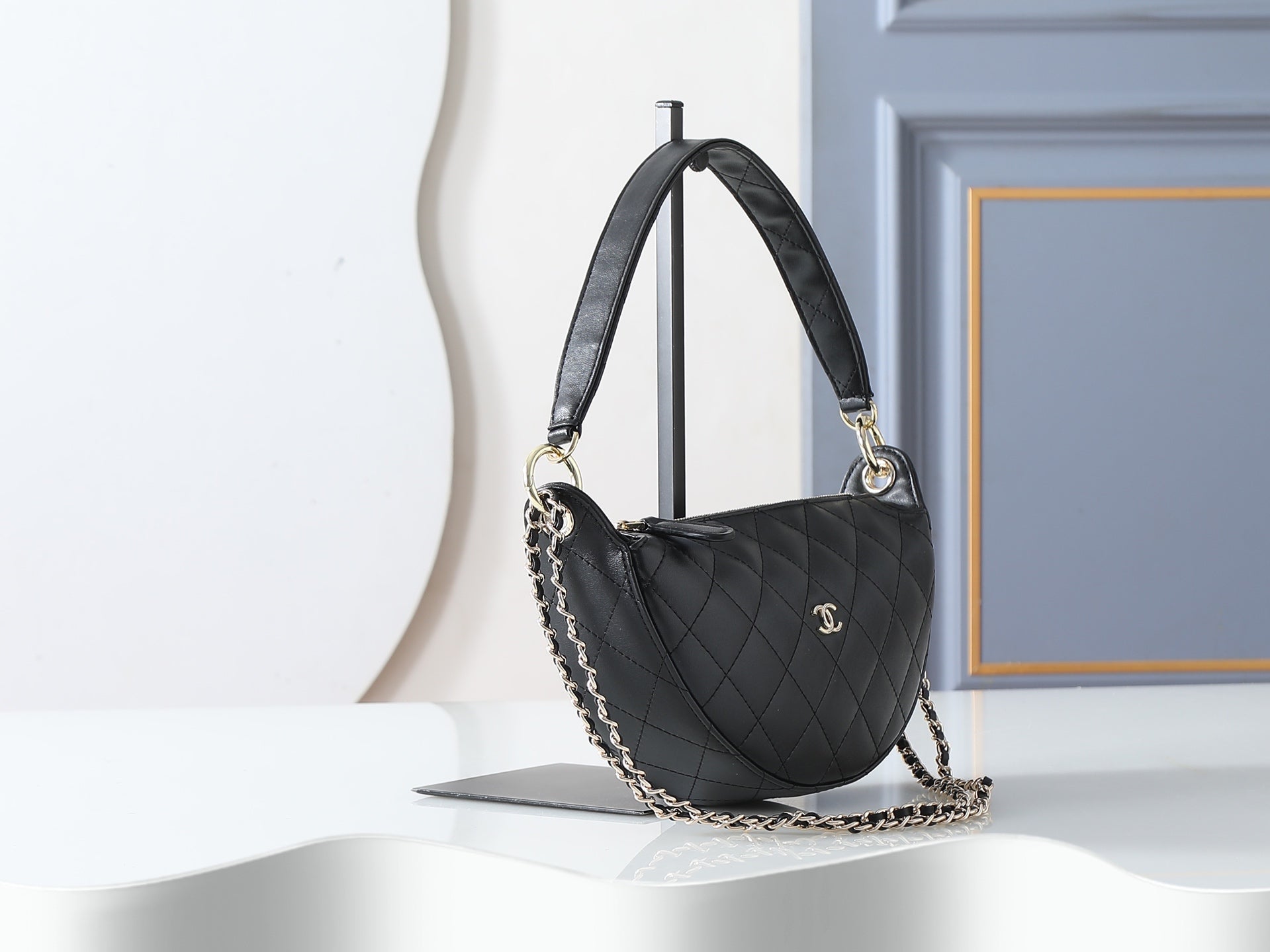 Chanel 2026 Chain Clutch 22cm Demin And Calfskin