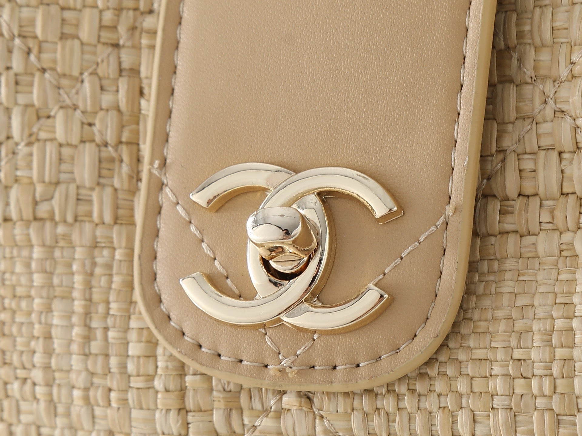 Chanel 2026 Shopping Bag Braided Raffia Beige Woven Leather