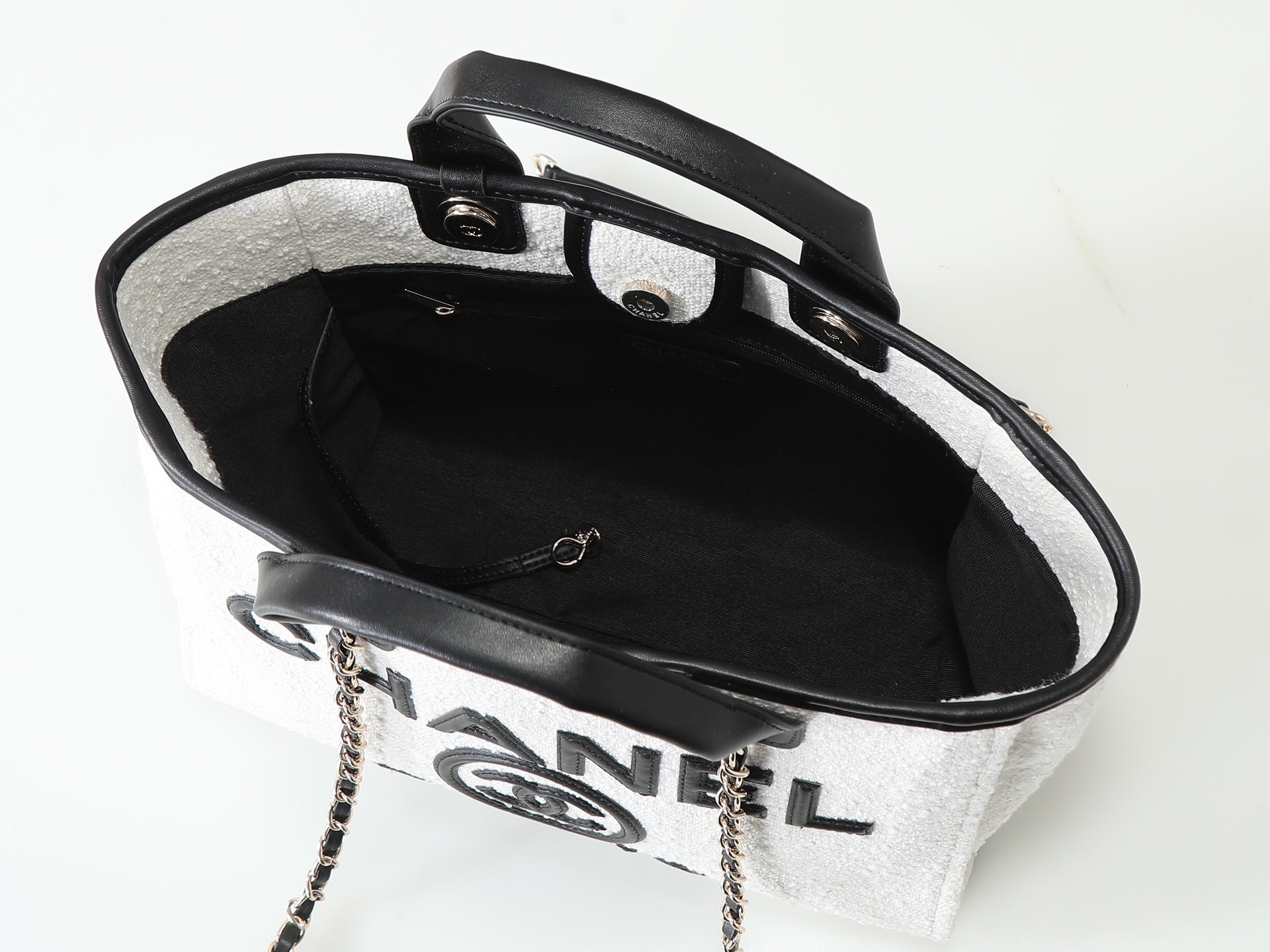 Chanel 2026 Large Deauville Shopping Tote 39cm Canvas Leather