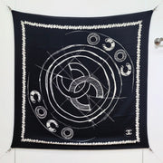 CC 25  Scarf 140CM Black Cashmere 293086
