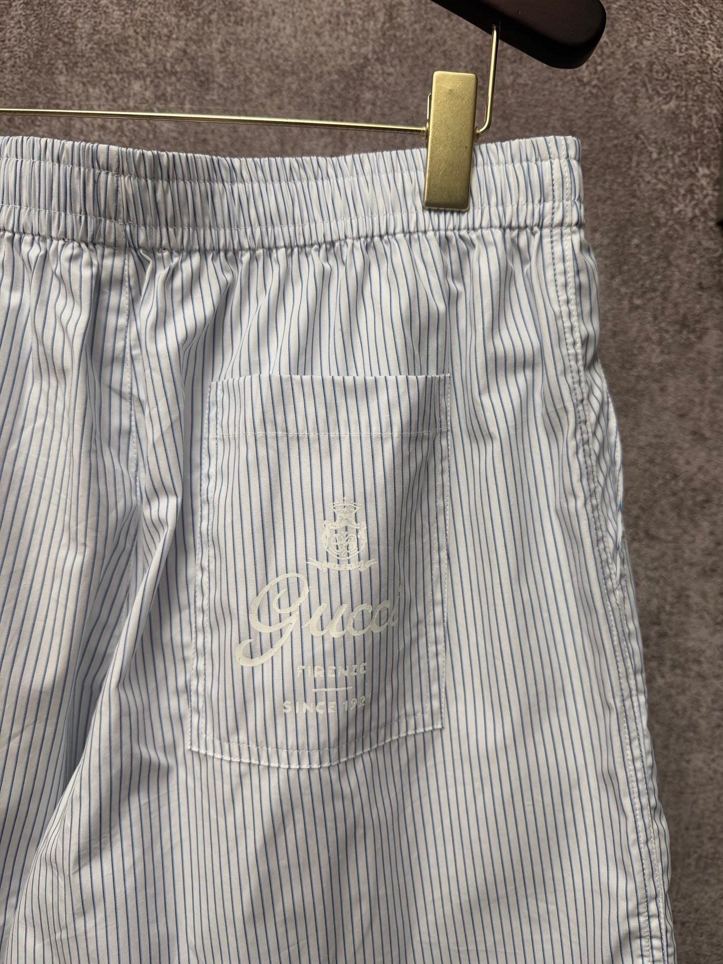 GC 2026 Men's Striped Shorts White Blue Cotton  643455