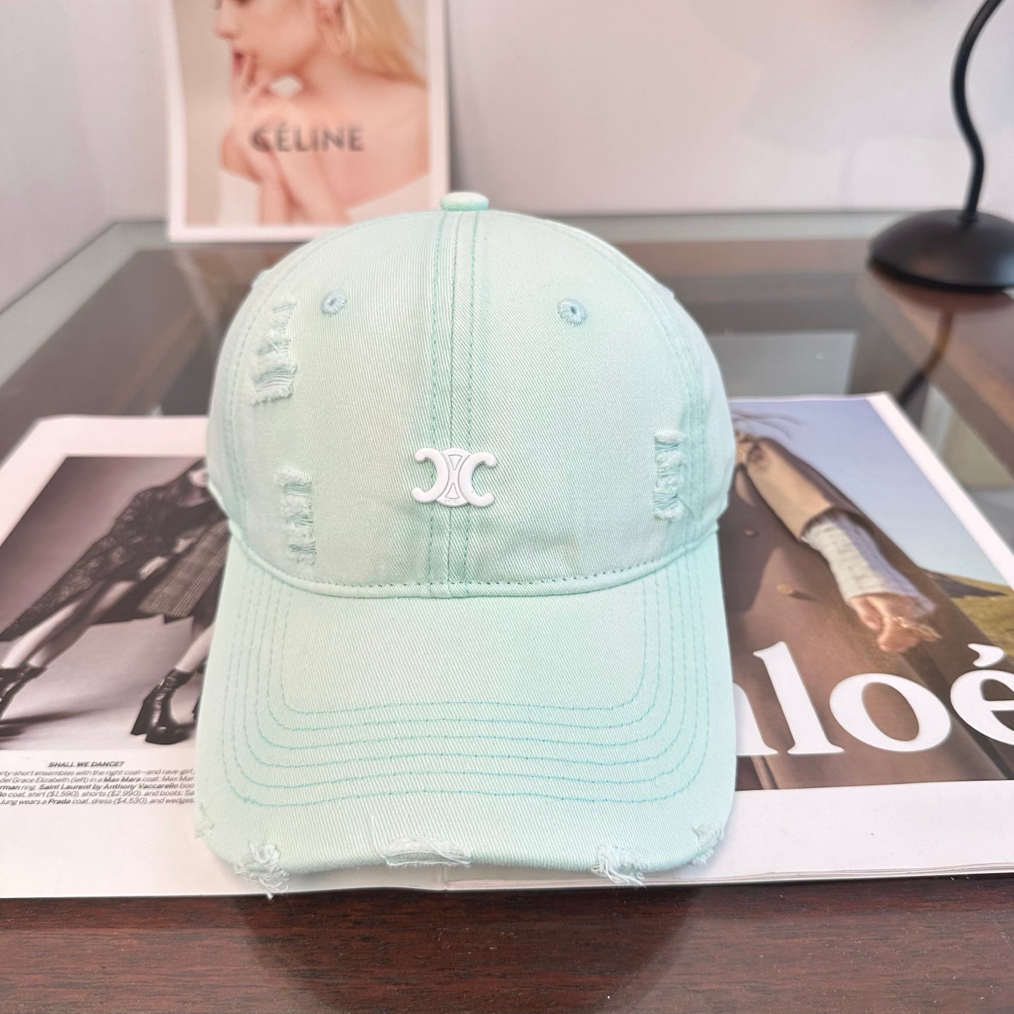 Chanel Distressed Baseball Cap 343468