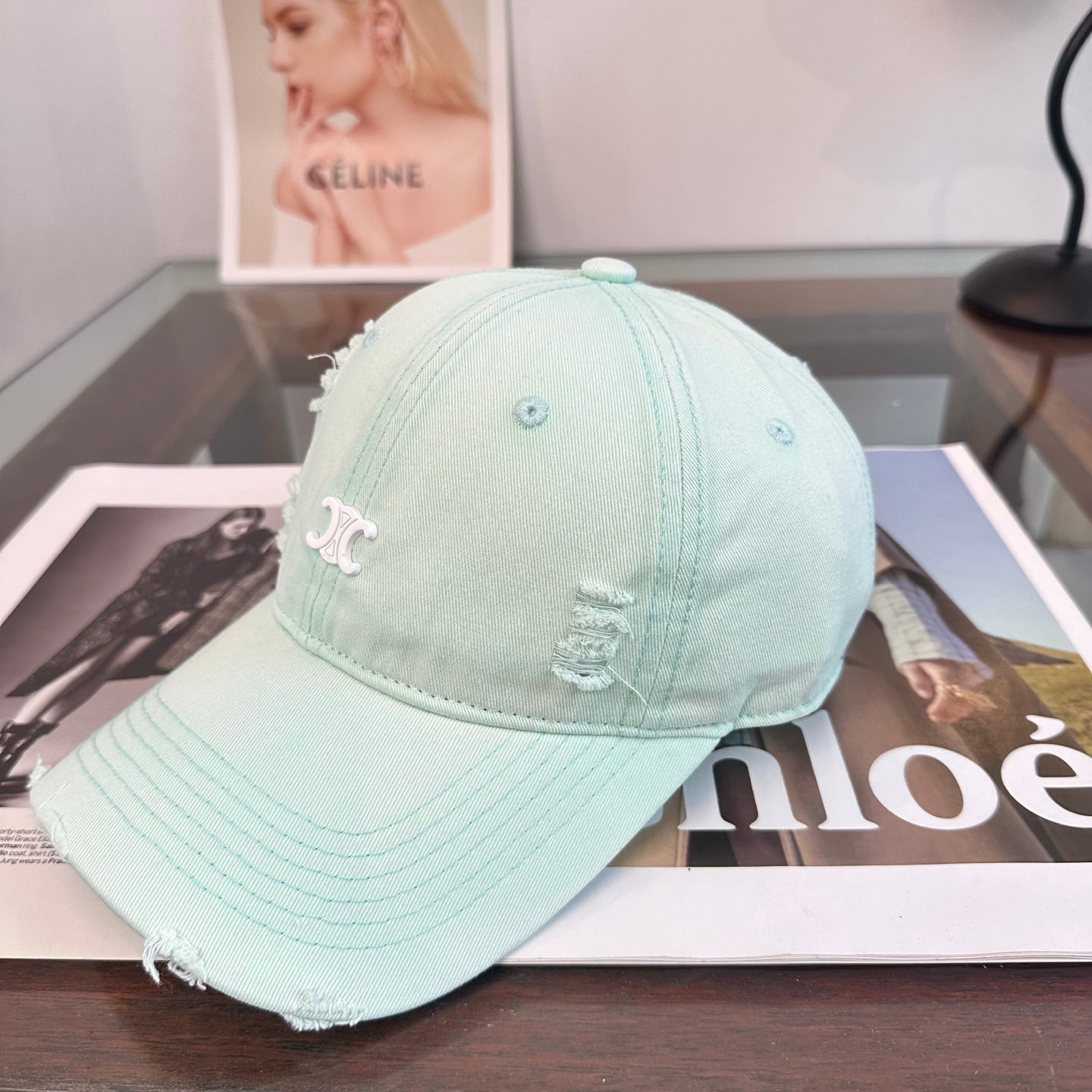 Chanel Distressed Baseball Cap 343468