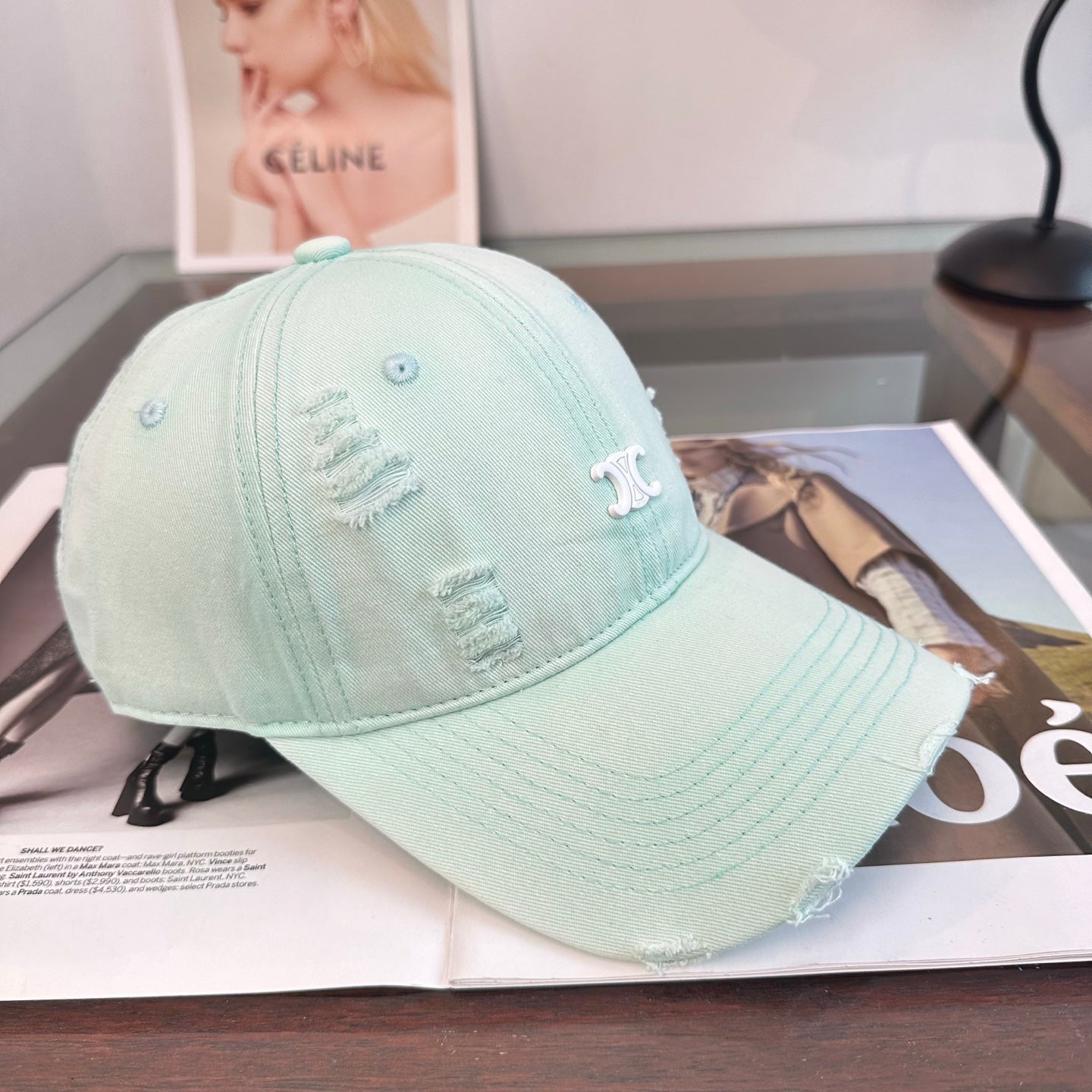 Chanel Distressed Baseball Cap 343468