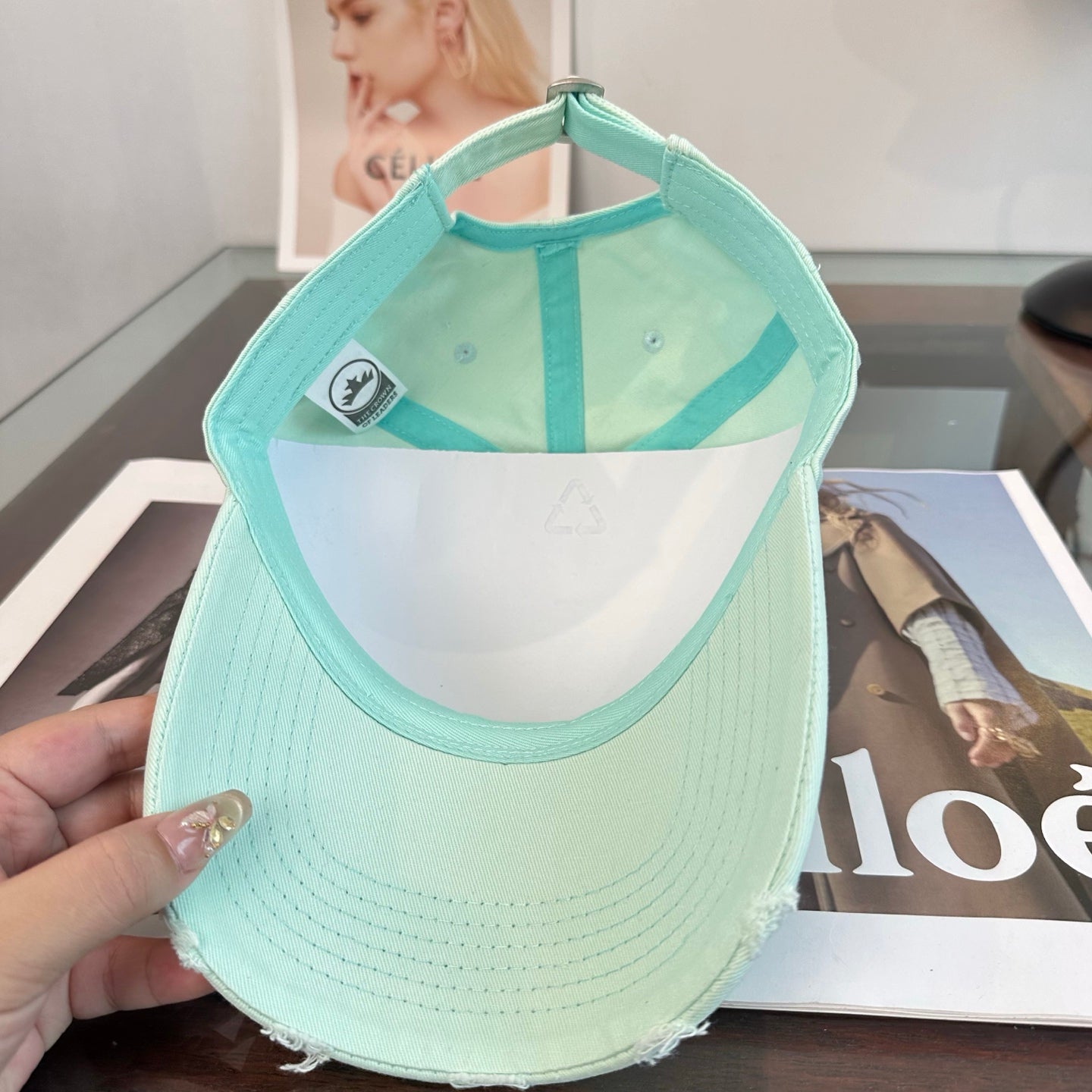 Chanel Distressed Baseball Cap 343468