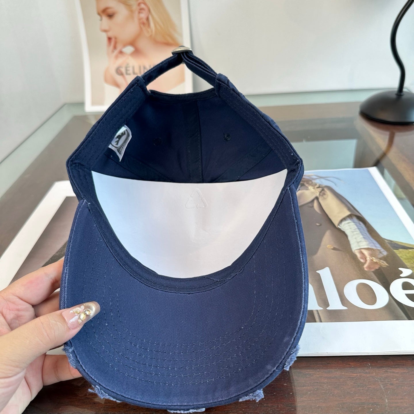 Loewe Distressed Baseball Cap 343427
