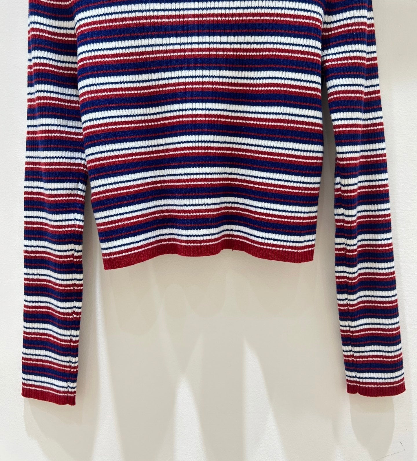 Celine 25 Striped Sweater Red Blue White Wool 308020