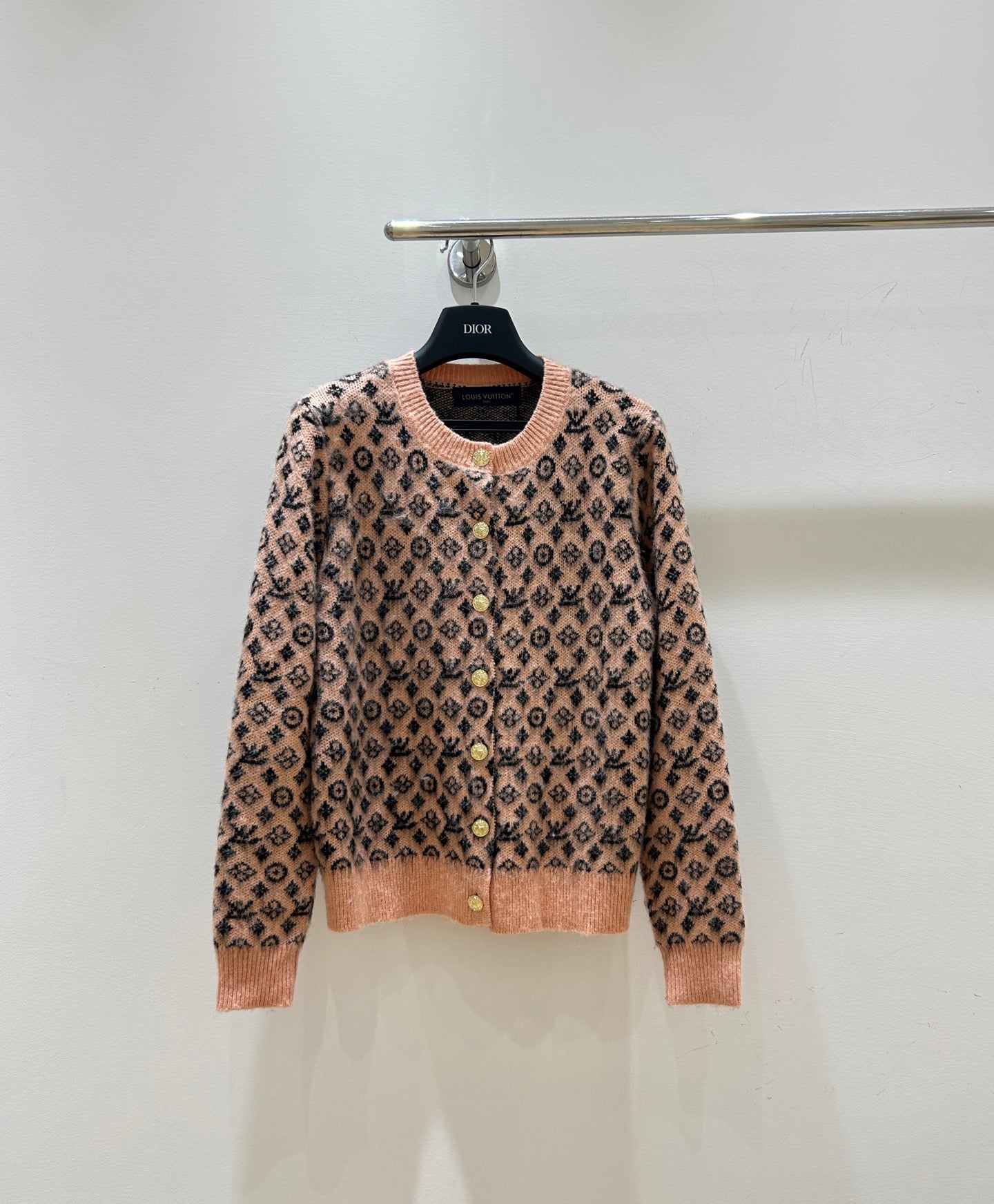 Louis Vuitton 2026 Monogram Jacquard Knit Cardigan Wool 181357