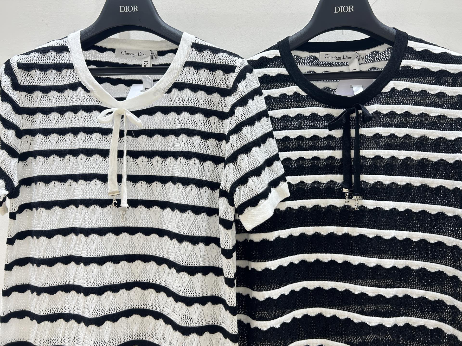 Dior 2026 Short-Sleeved Shirts Bow Detail Tencel 479348