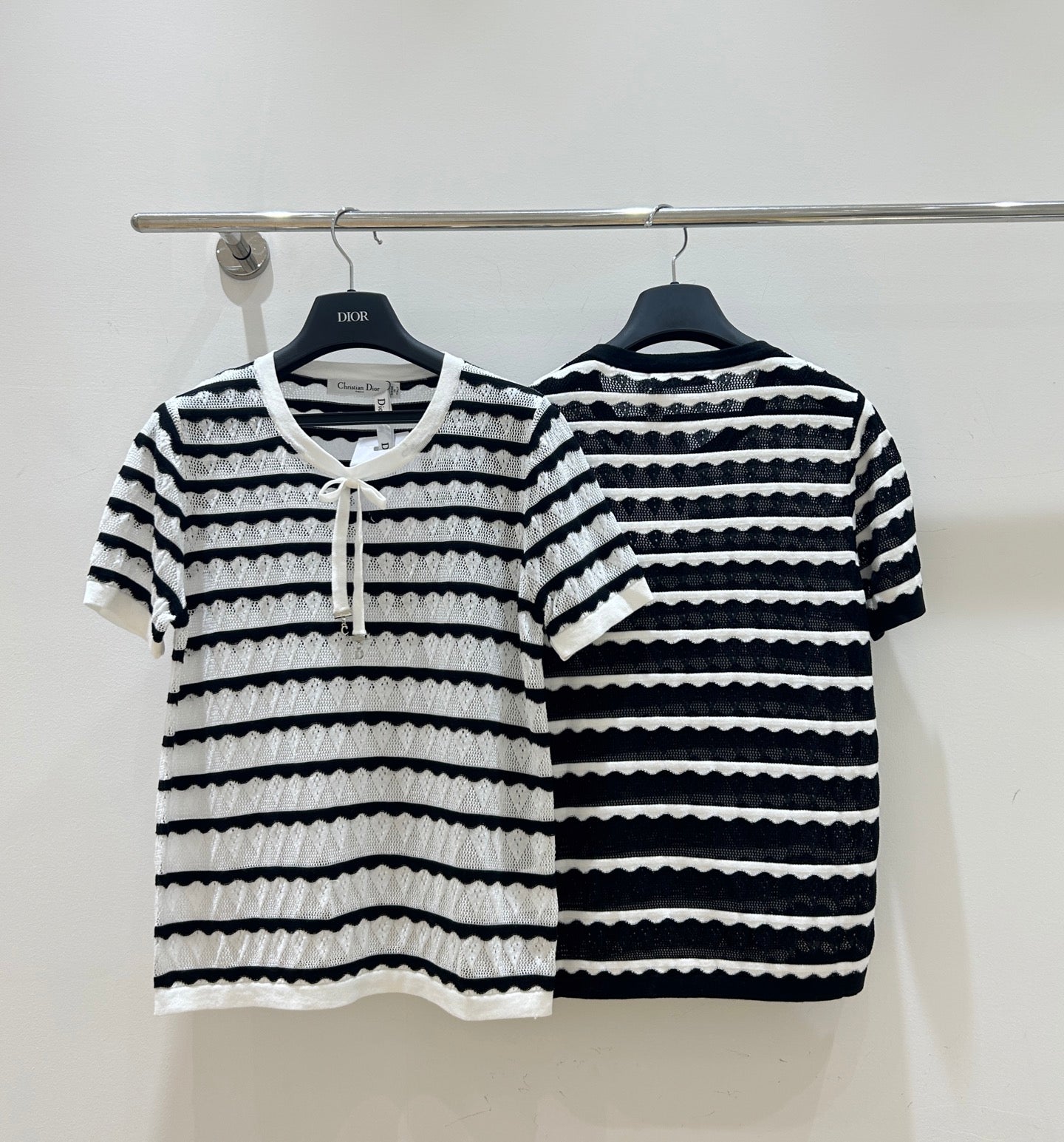 Dior 2026 Short-Sleeved Shirts Bow Detail Tencel 479348