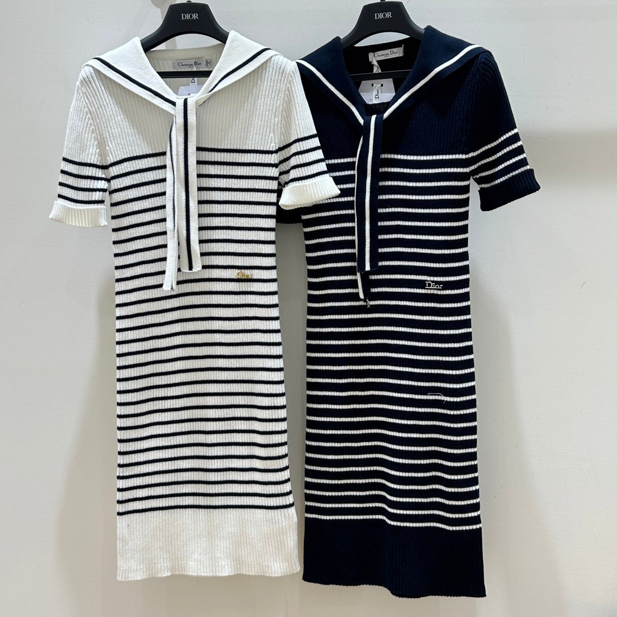 Dior 2026 Stripes Knit Dress Cotton 479365