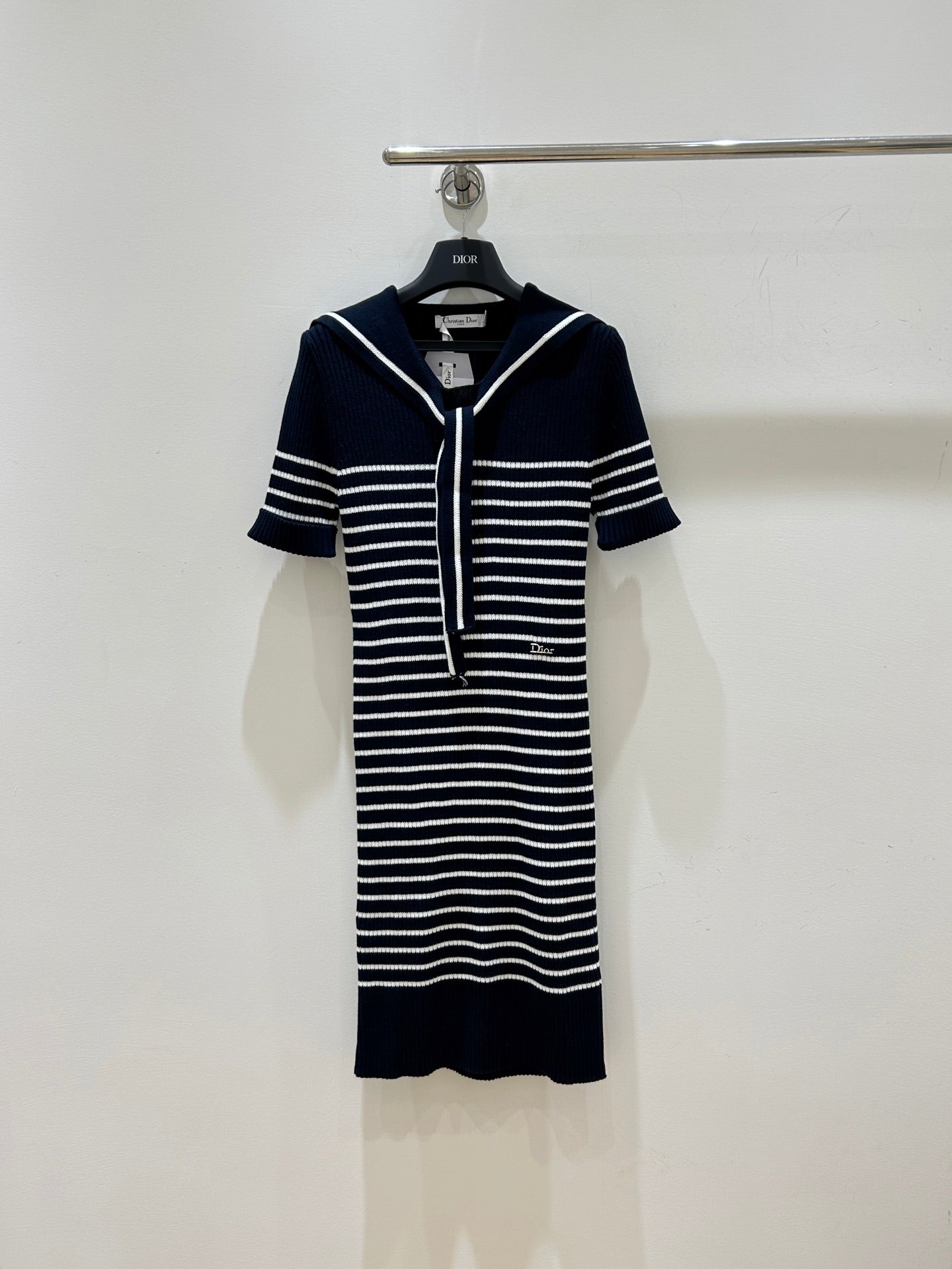 Dior 2026 Stripes Knit Dress Cotton 479365