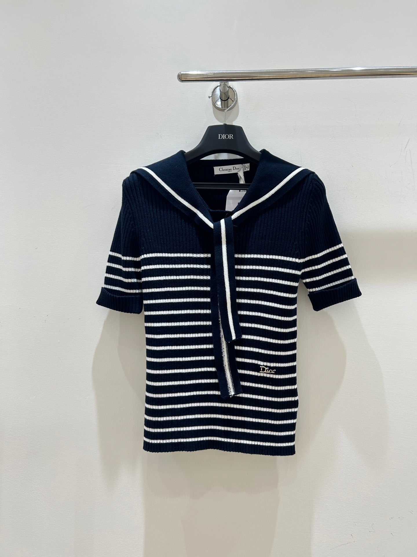 Dior 2026 Striped Ribbed Knit Top Cotton 474752