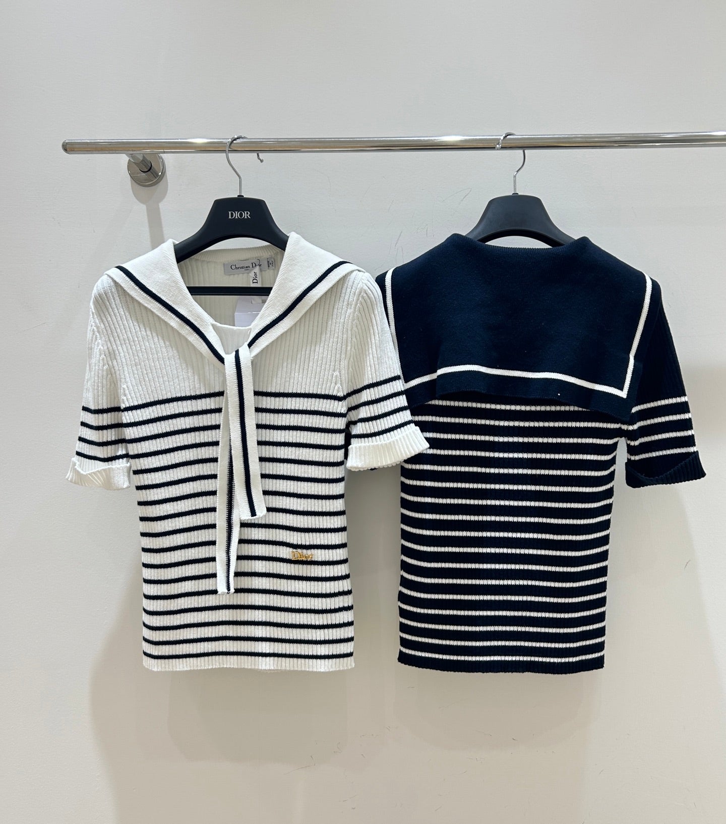 Dior 2026 Striped Ribbed Knit Top Cotton 474752