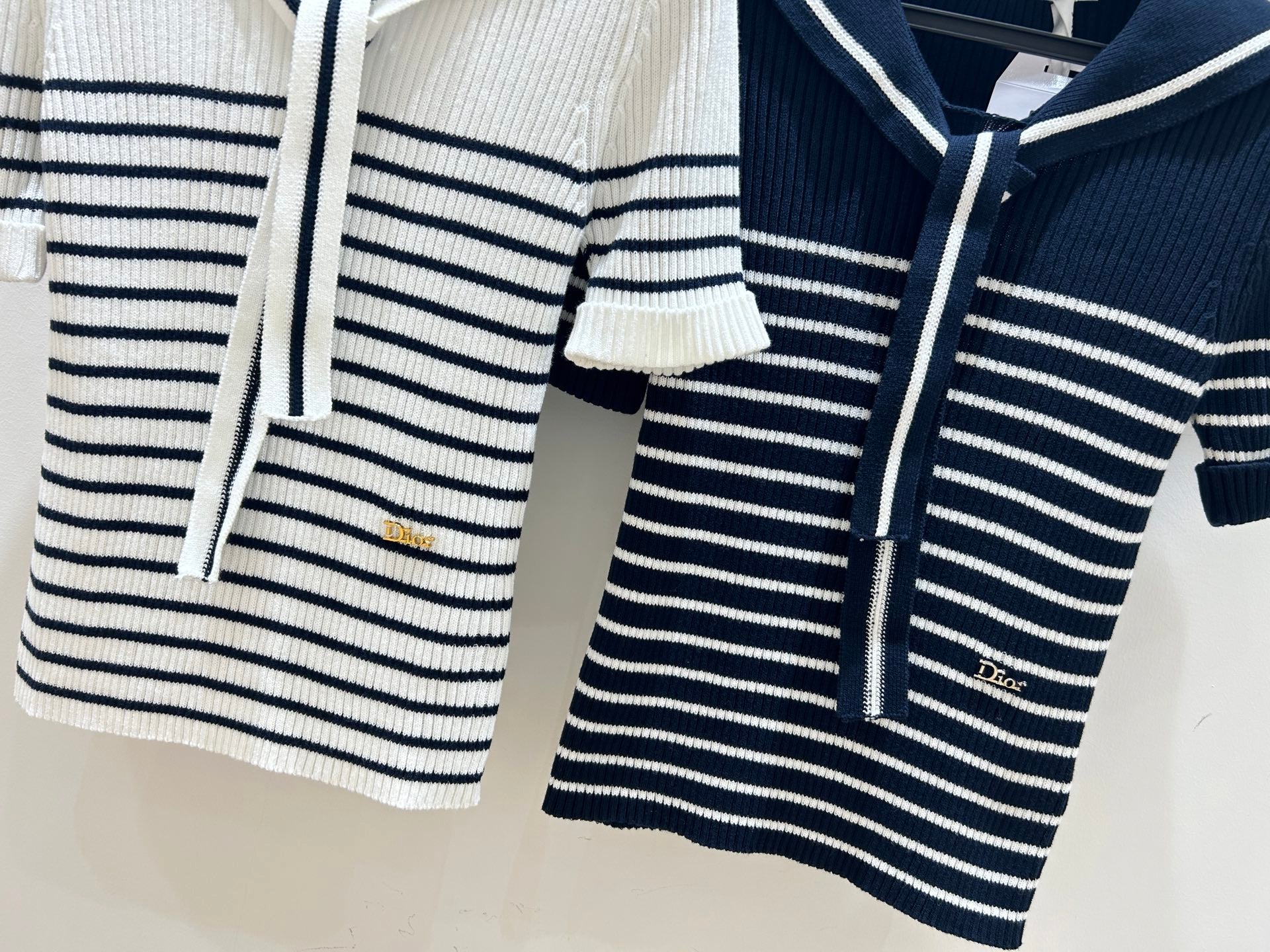 Dior 2026 Striped Ribbed Knit Top Cotton 474752