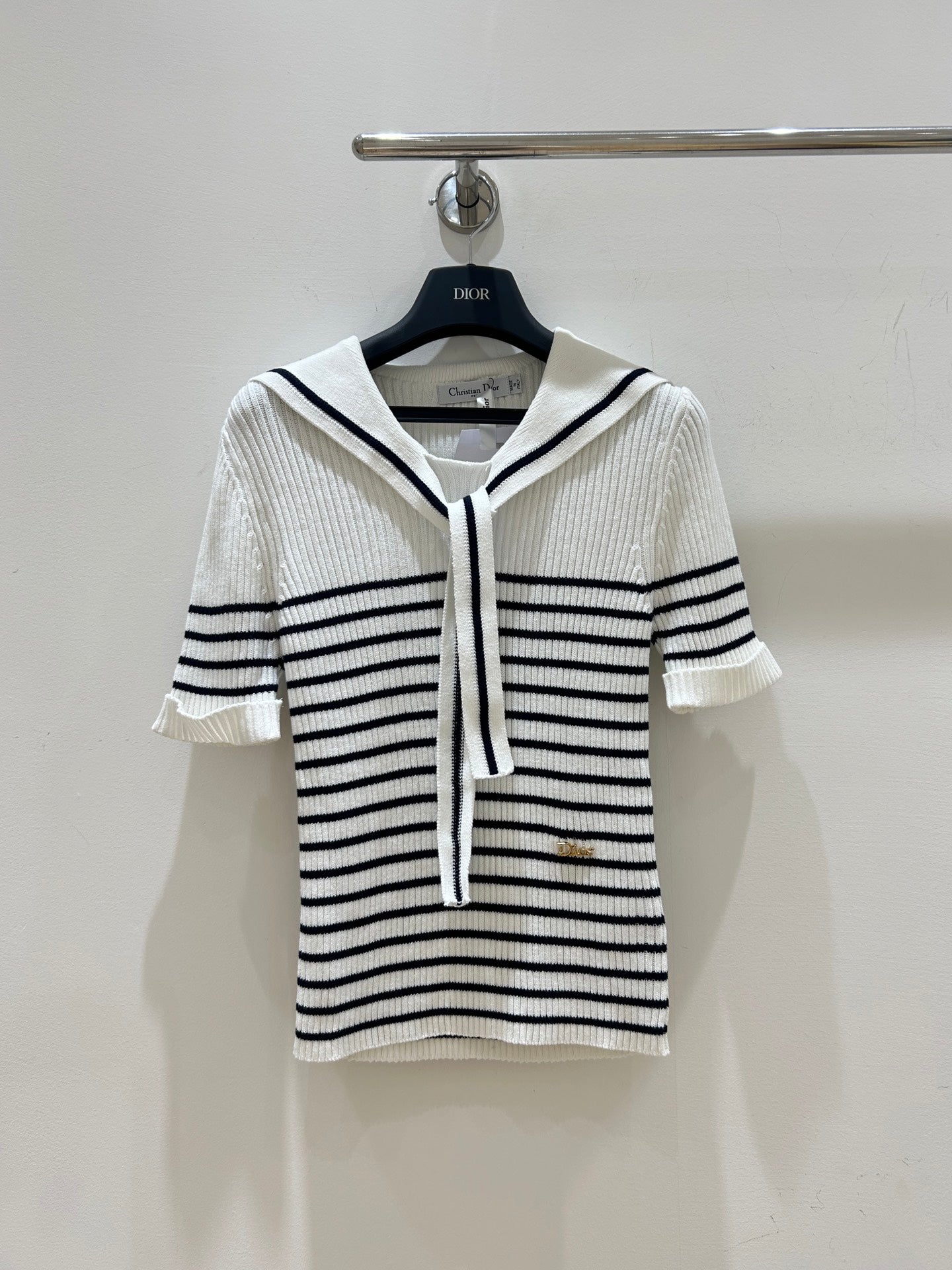 Dior 2026 Striped Ribbed Knit Top Cotton 474752