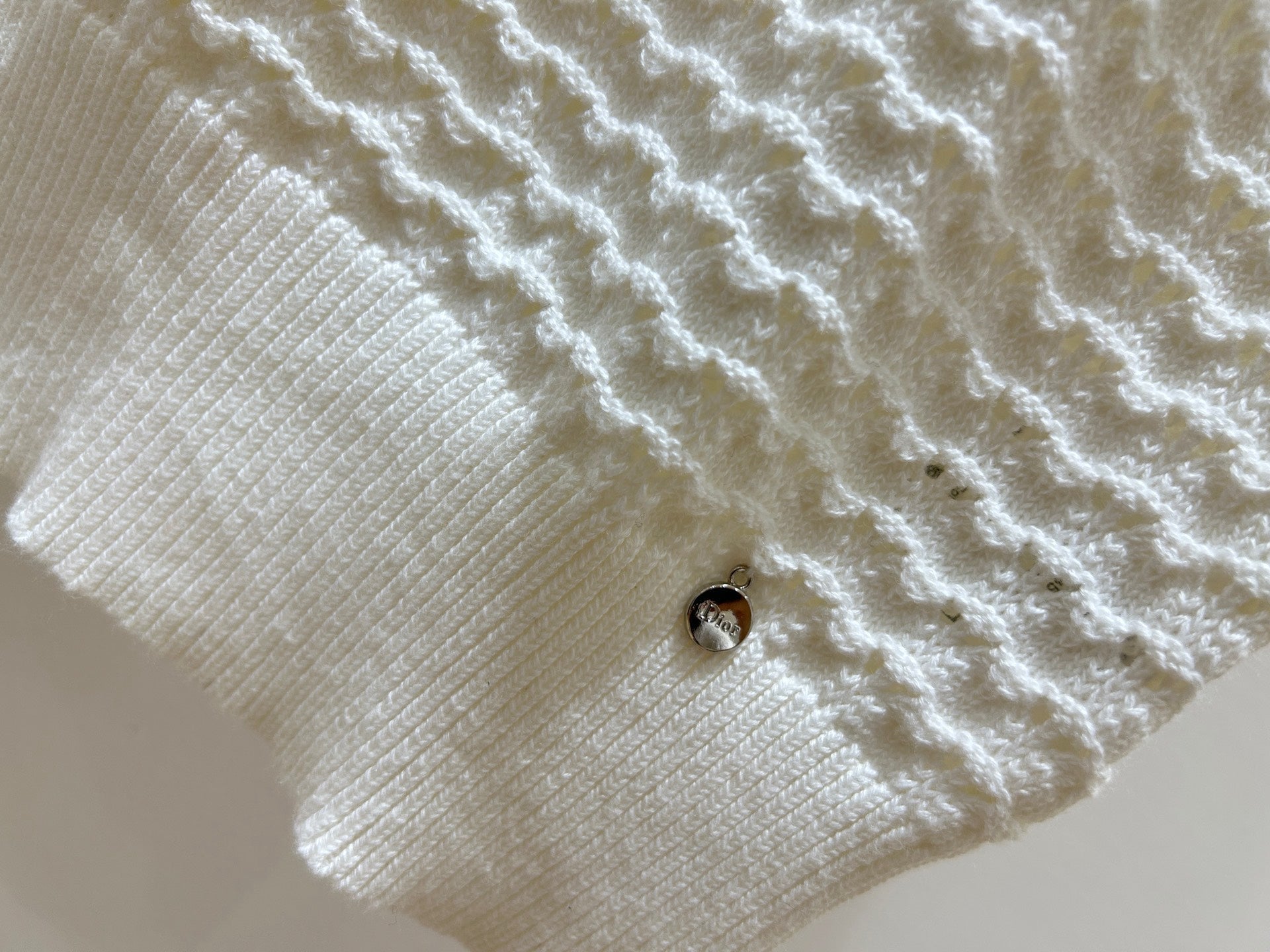 Dior 2026 Sleeveless Crew Neck Vest White Cotton 448466