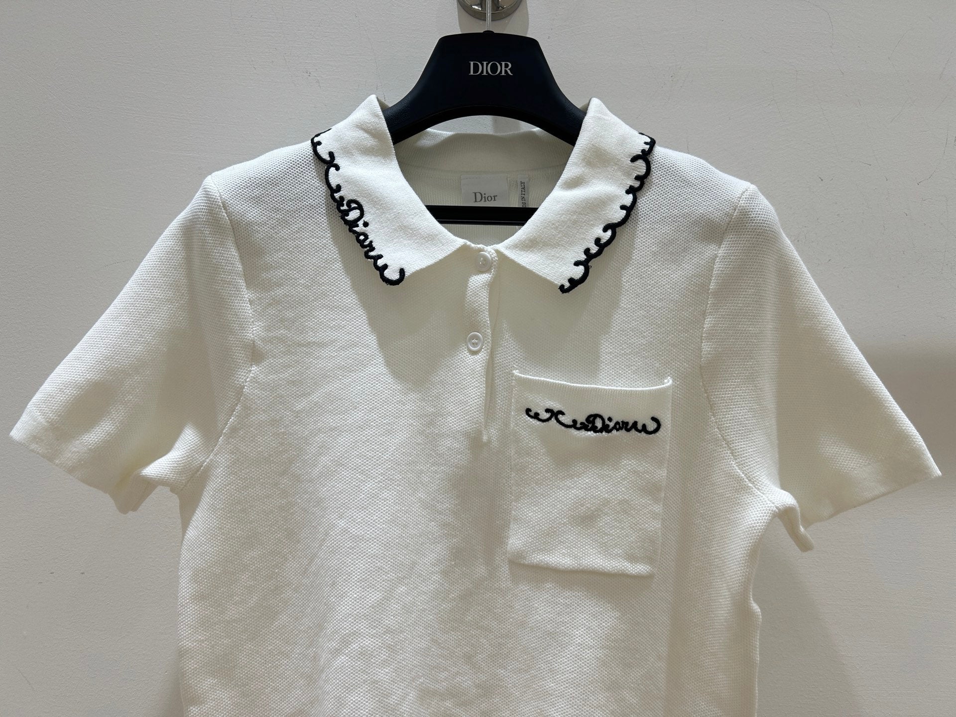 Dior 2026 Short-Sleeved Tops Polo White Cotton 489142