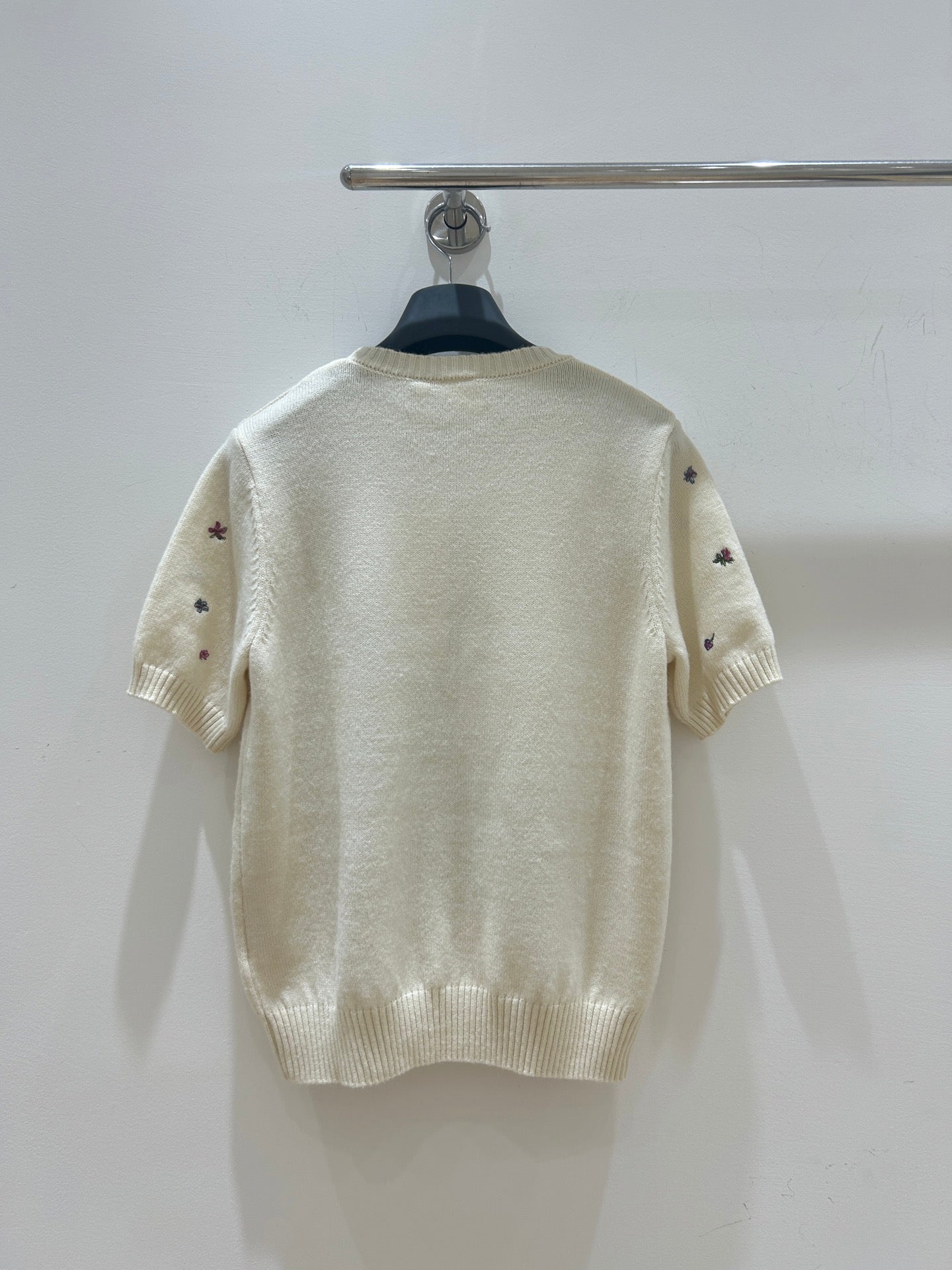 Dior 2026 Flower T-shirt Cream Wool 535388
