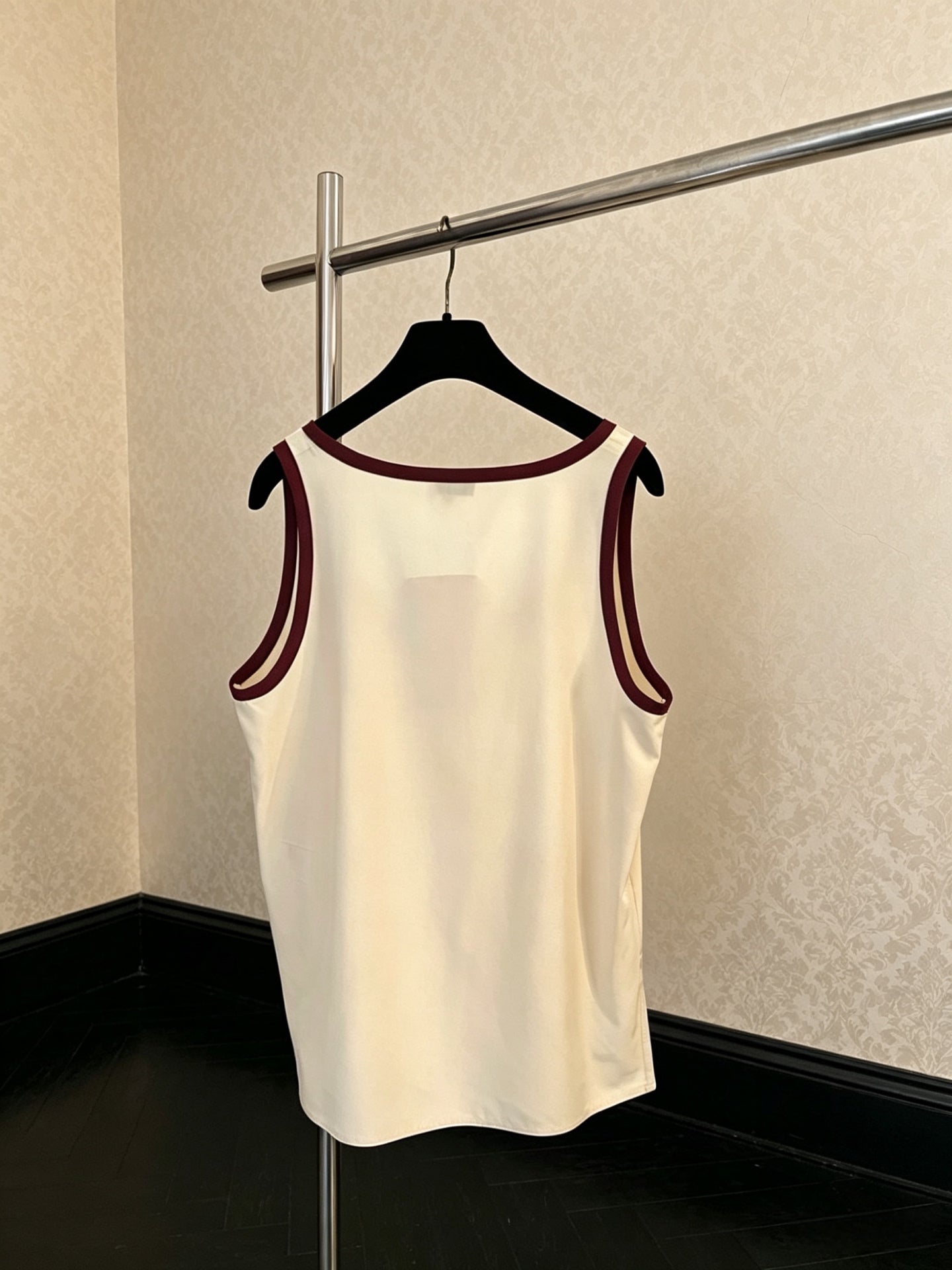 Chanel 2026 Color-Block Pocket Tank Top Light Yellow Soie Silk 300778