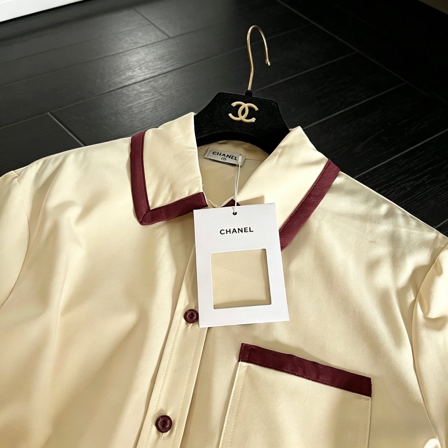 Chanel 2026 Long-Sleeved Shirt Light Yellow Soie Silk 300784