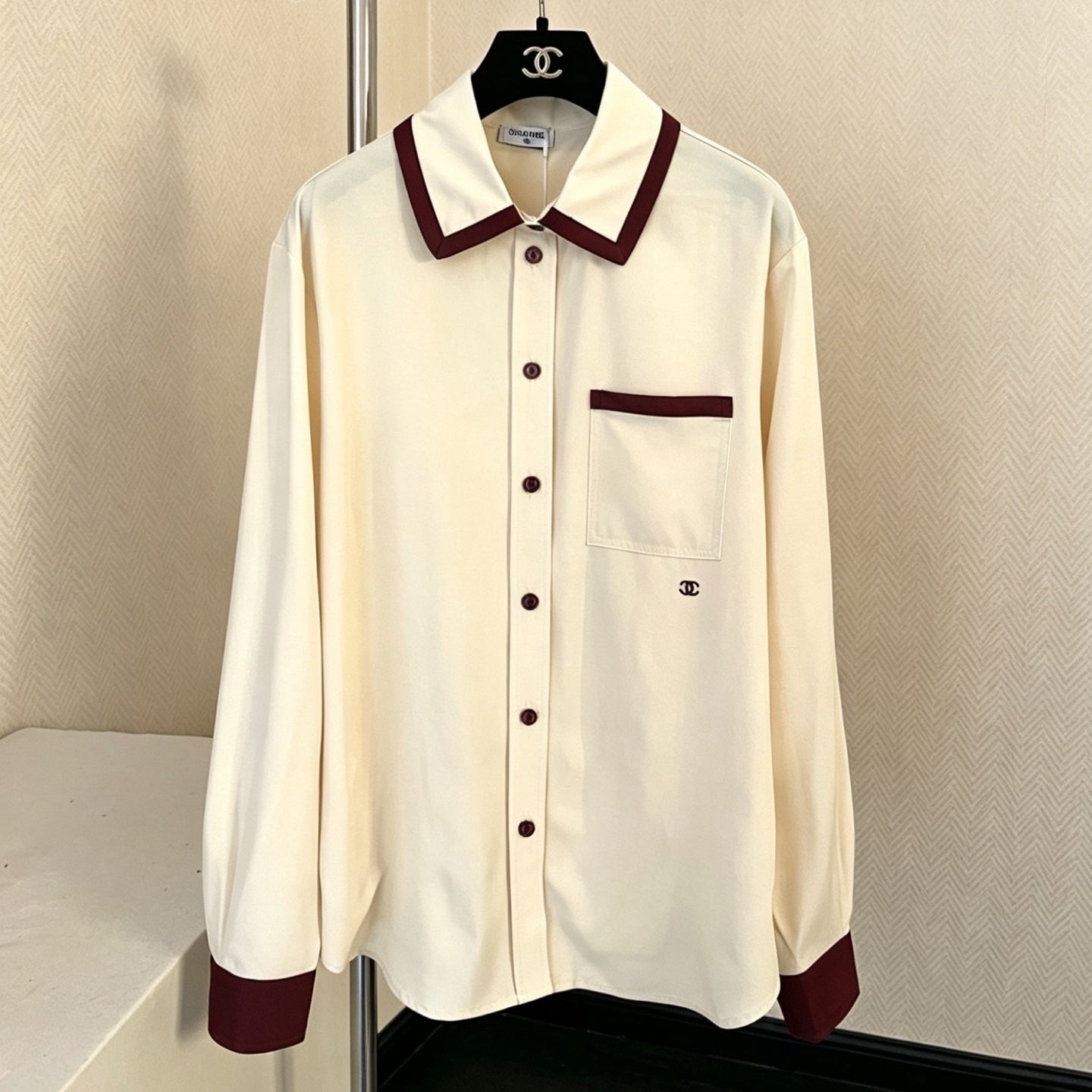Chanel 2026 Long-Sleeved Shirt Light Yellow Soie Silk 300784