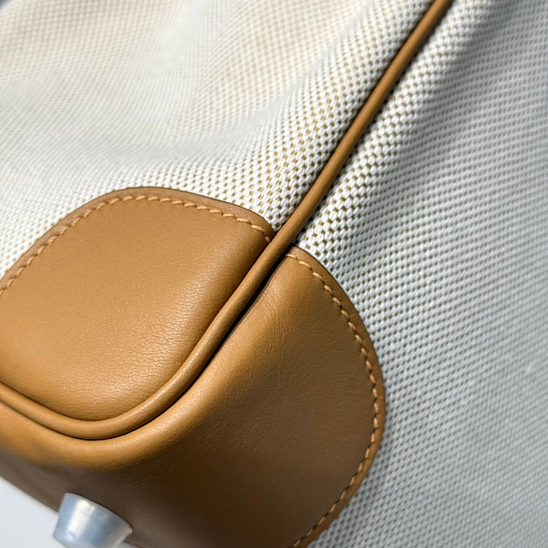 HM Birkin 30 Milkshake White mix Medium Canvas with Swift Leather Silver Hardware 237304