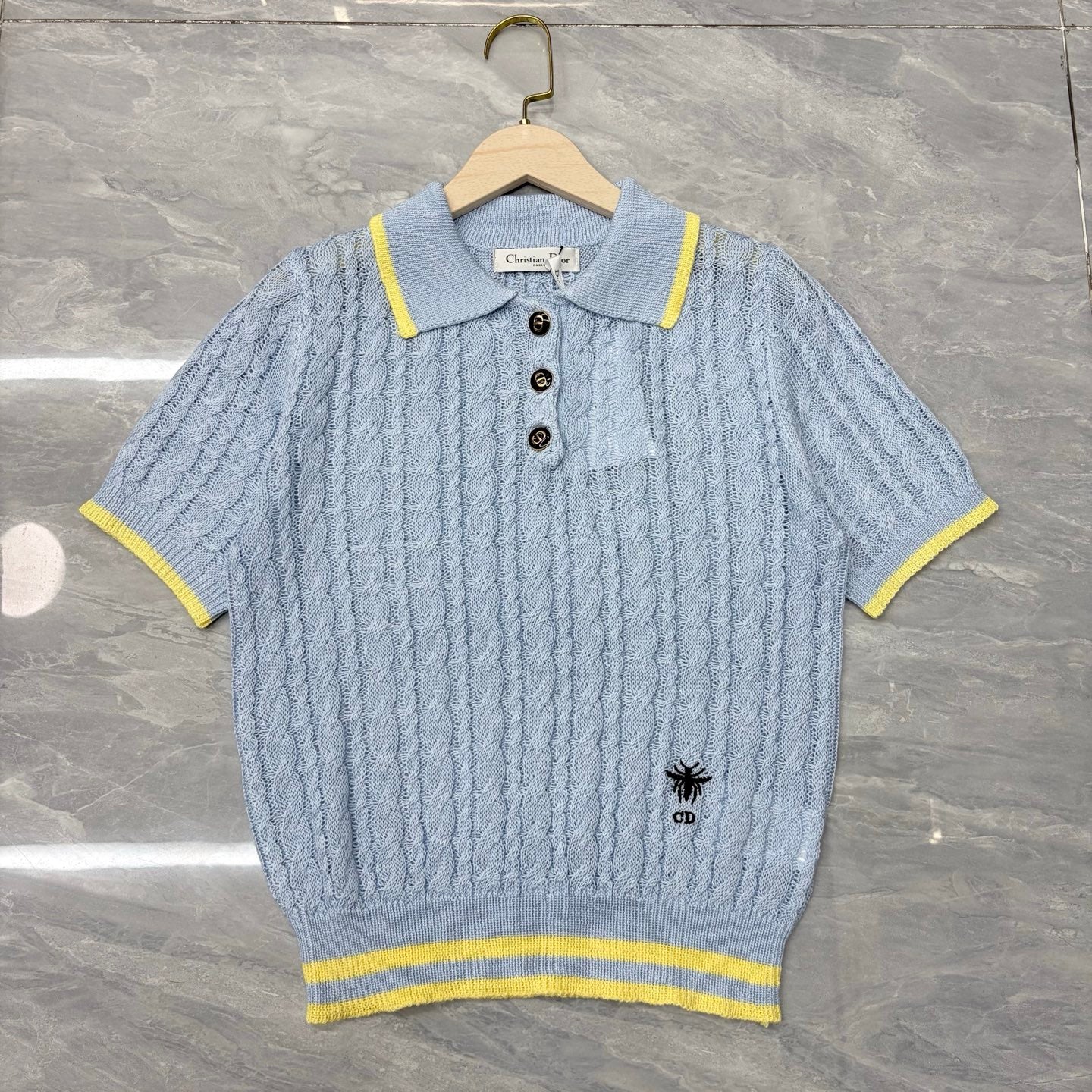 Dior 2026 Polo Collar Short-sleeved Shirt Cotton 341363