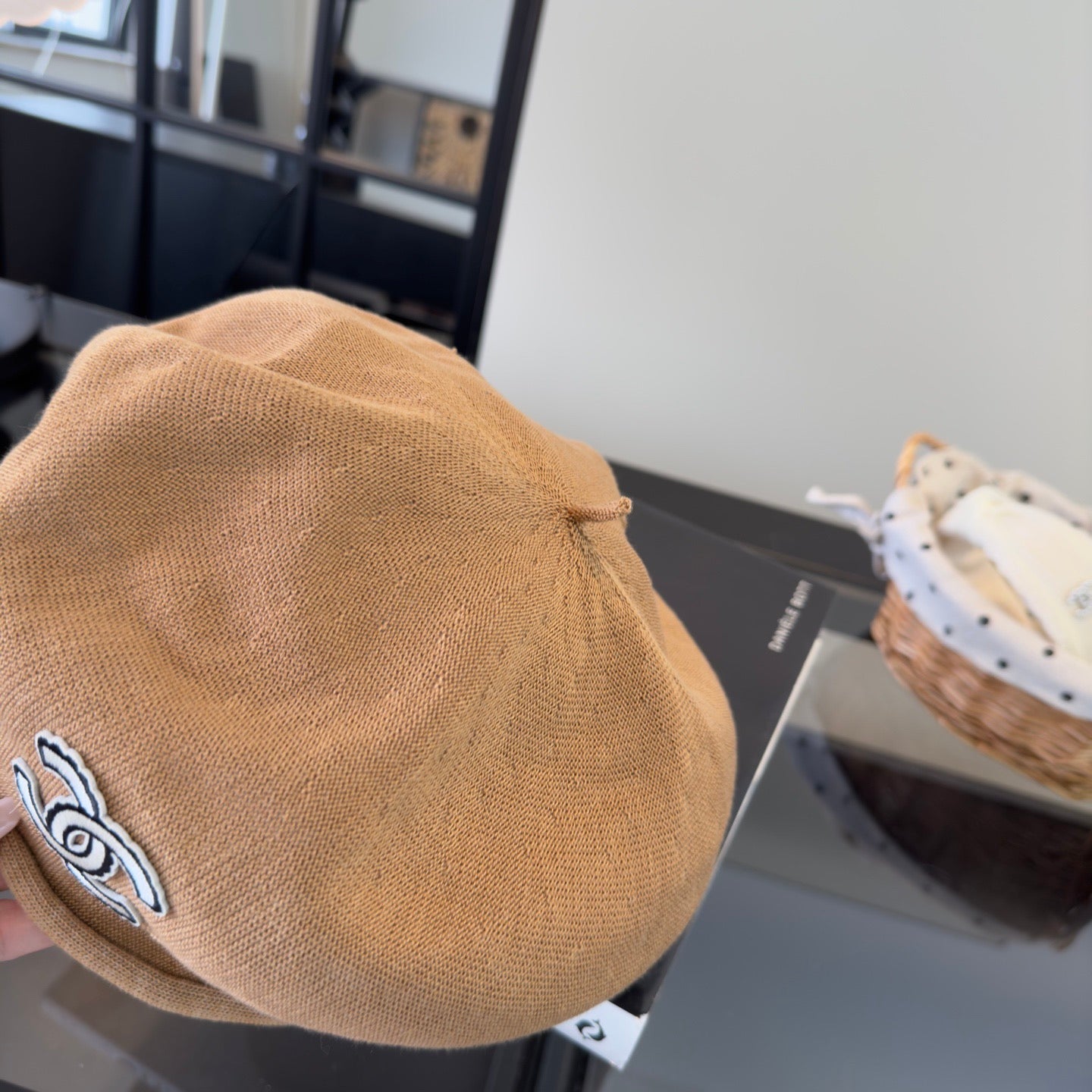 Chanel Beret Brown Cotton 262180