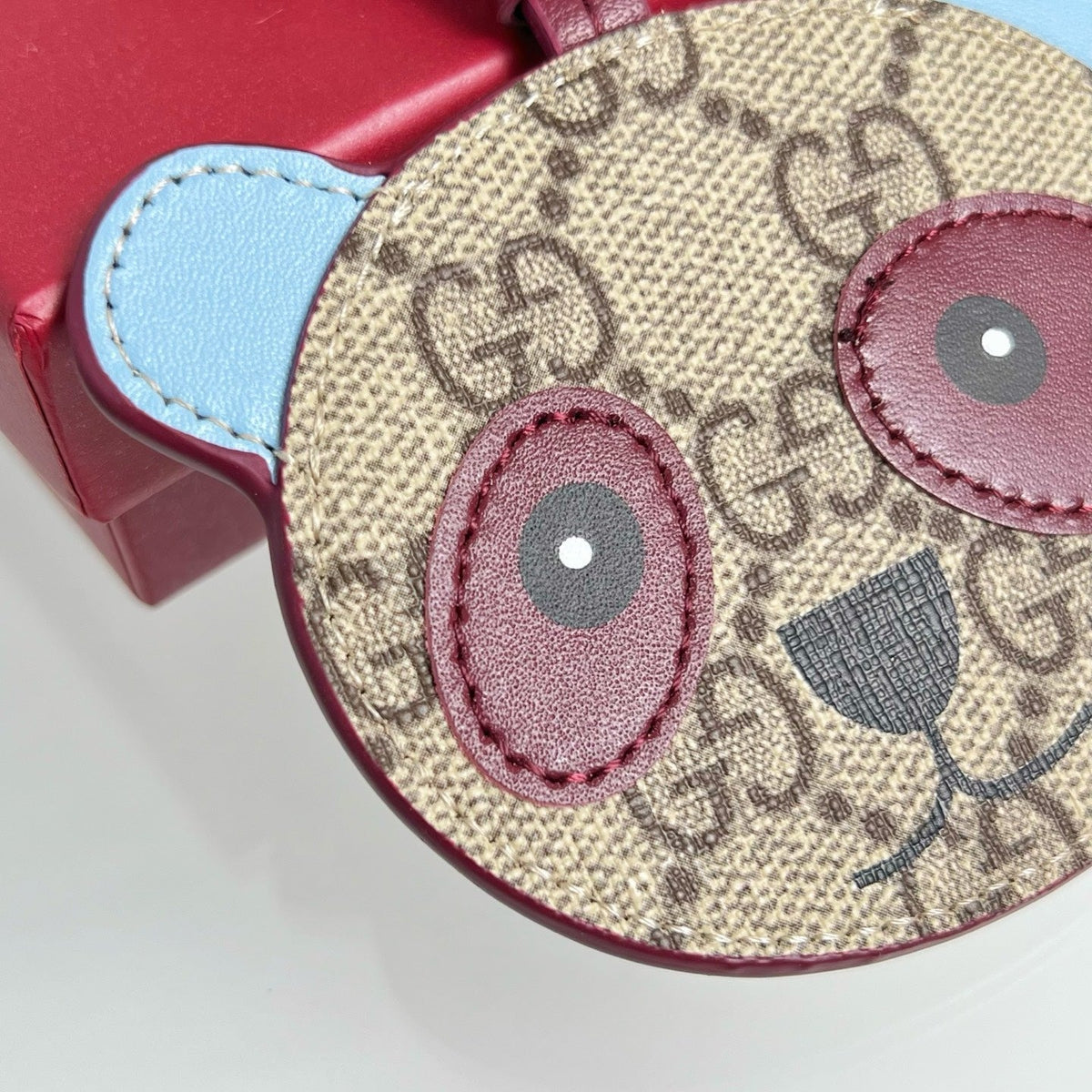 Gucci  Etoupe Red Blue Panda Bag Charm