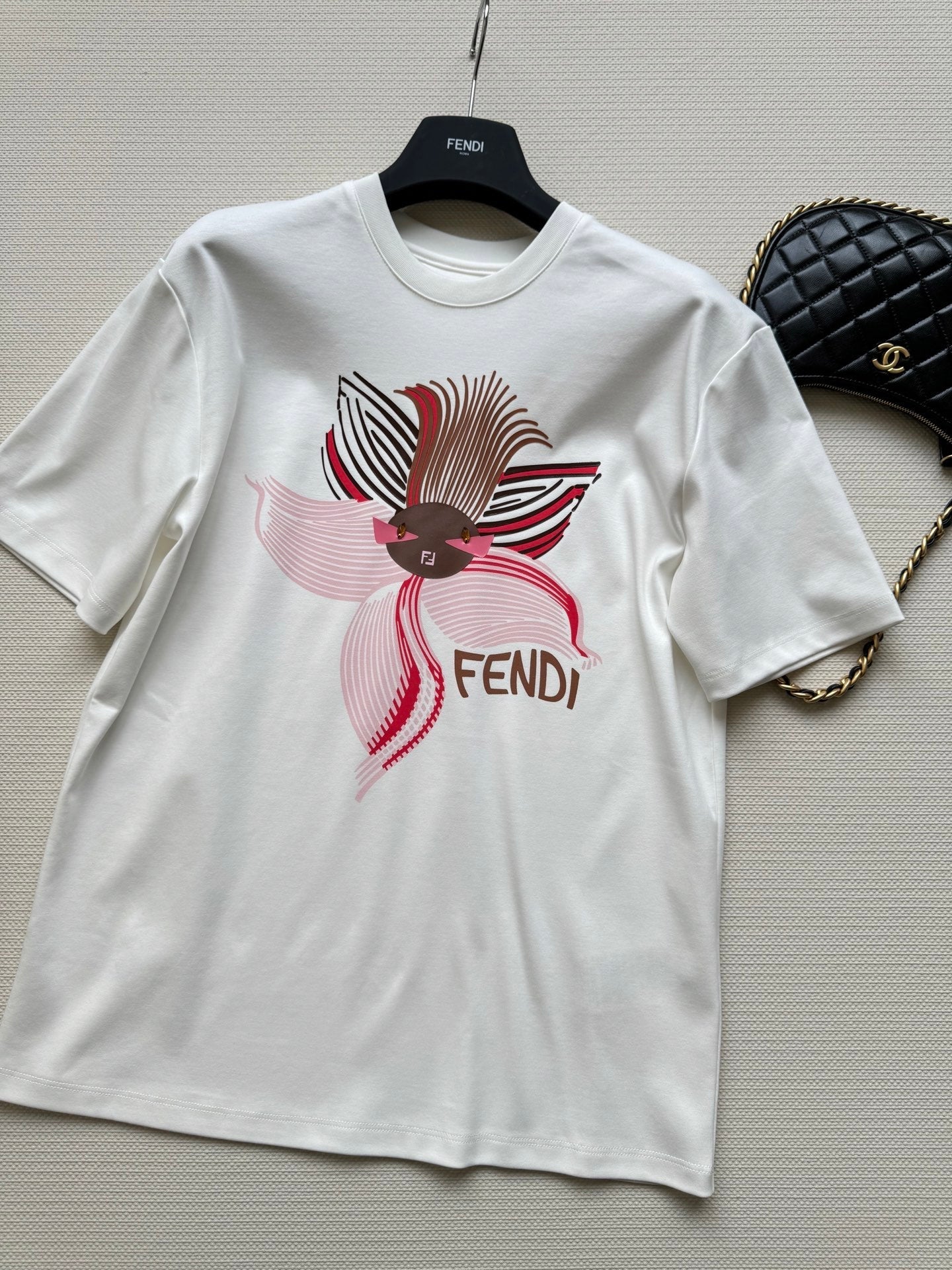 Fendi Orchid T-shirt White Cotton