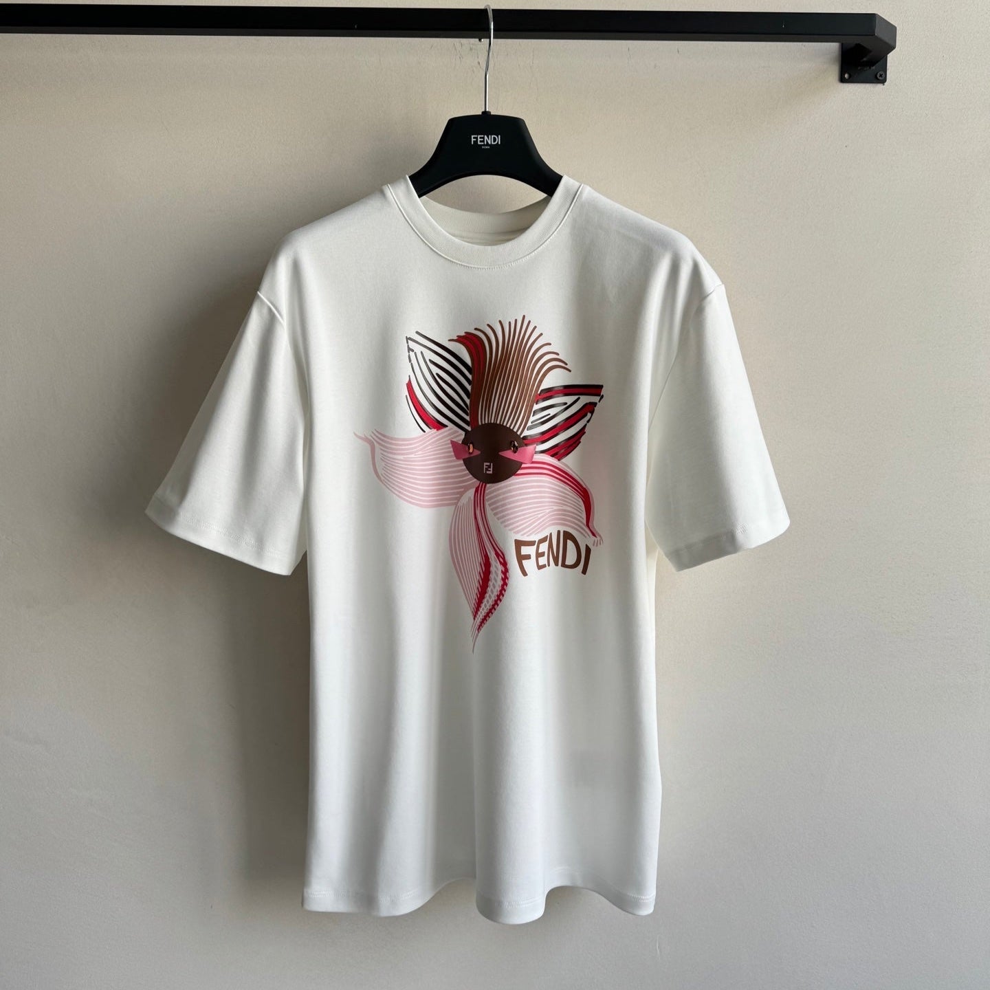 Fendi Orchid T-shirt White Cotton