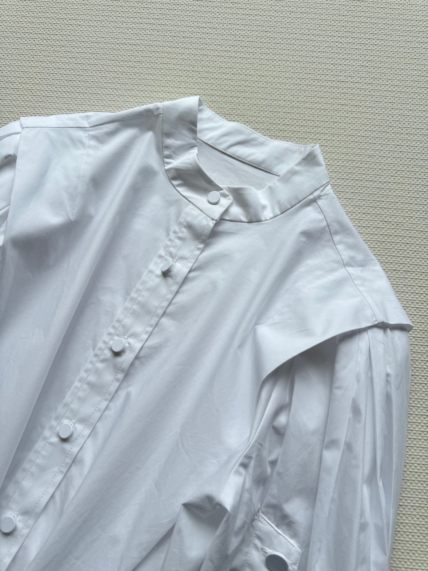 LV Modern Long Skirt White Light Brown Cotton