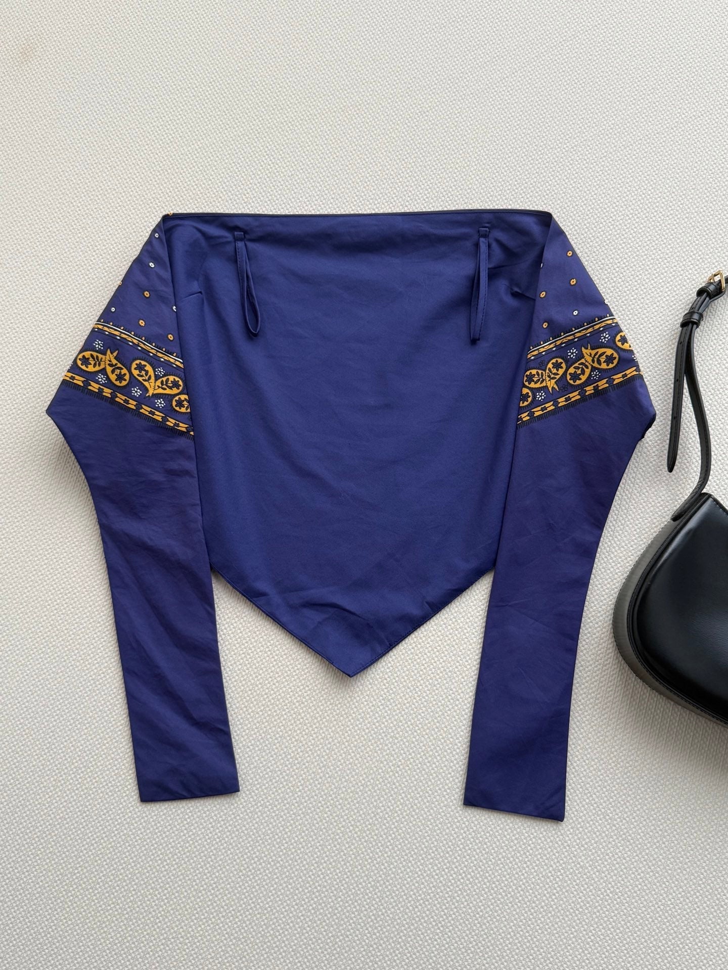 MiuMiu 2026 Strapless Top And Skirt Navy Cotton 641183