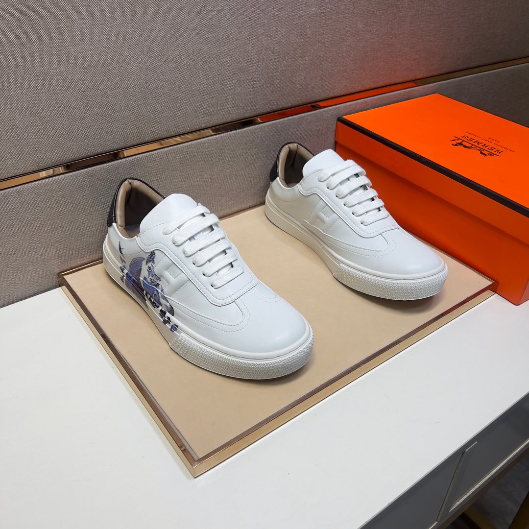 HM Men's 25 Sneaker White Calfskin 524295