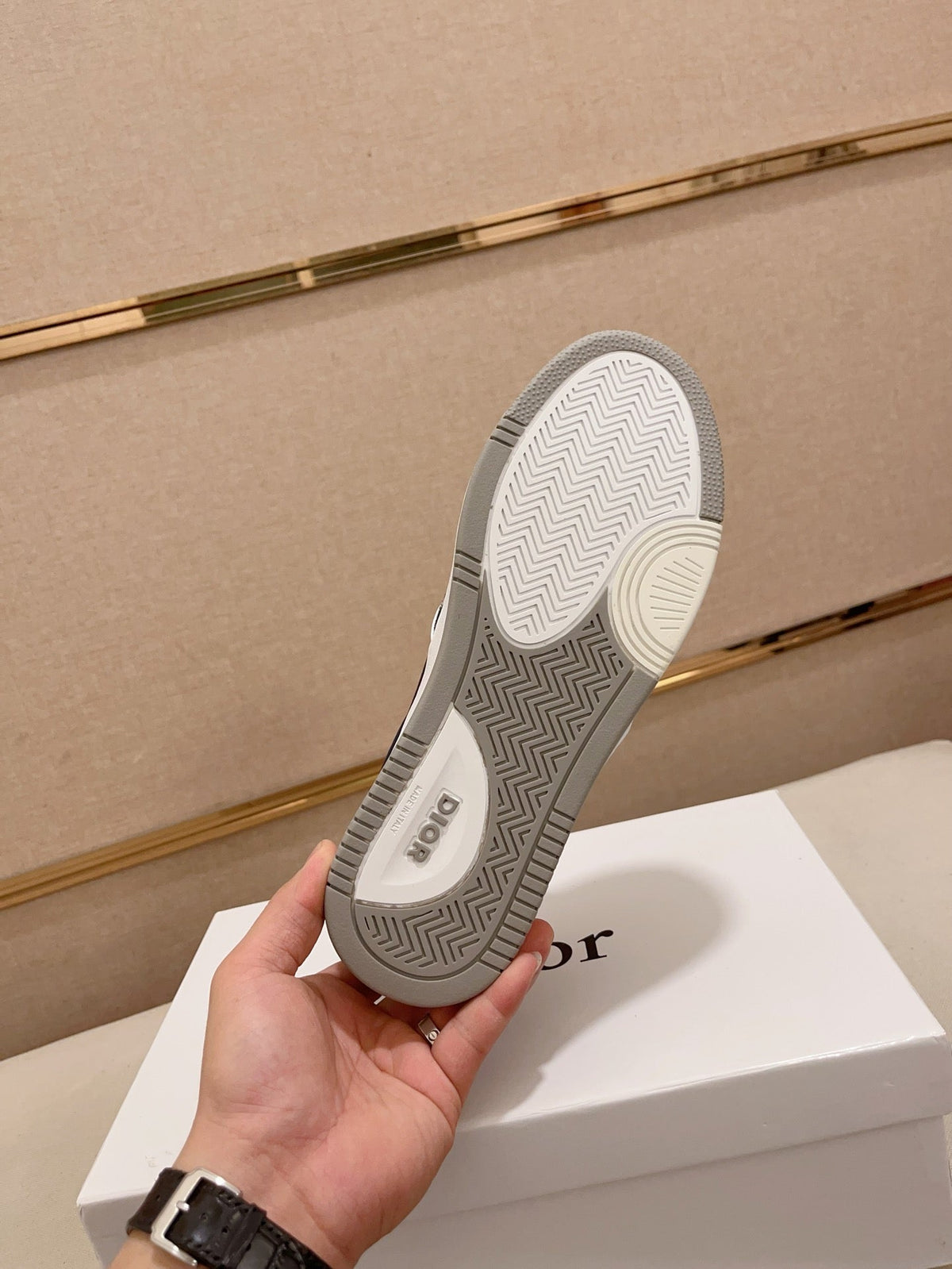 CD SOLAR SLIP-ON NAVY AND IVORY JACQUARD