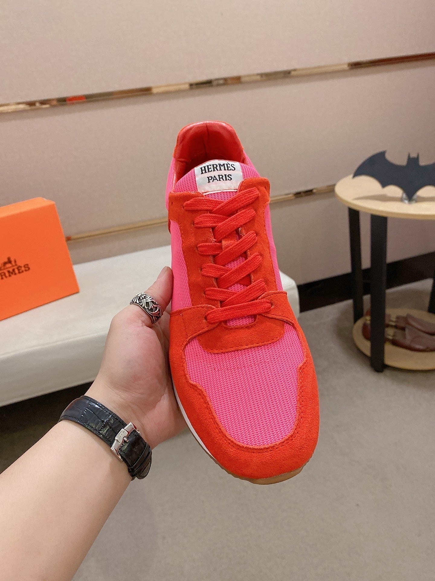 HM Men's Escape Sneaker Red Suede 583103