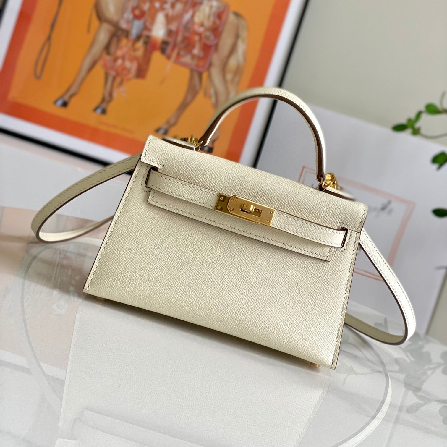 HM Mini Kelly 19cm Epsom Gold Hardware